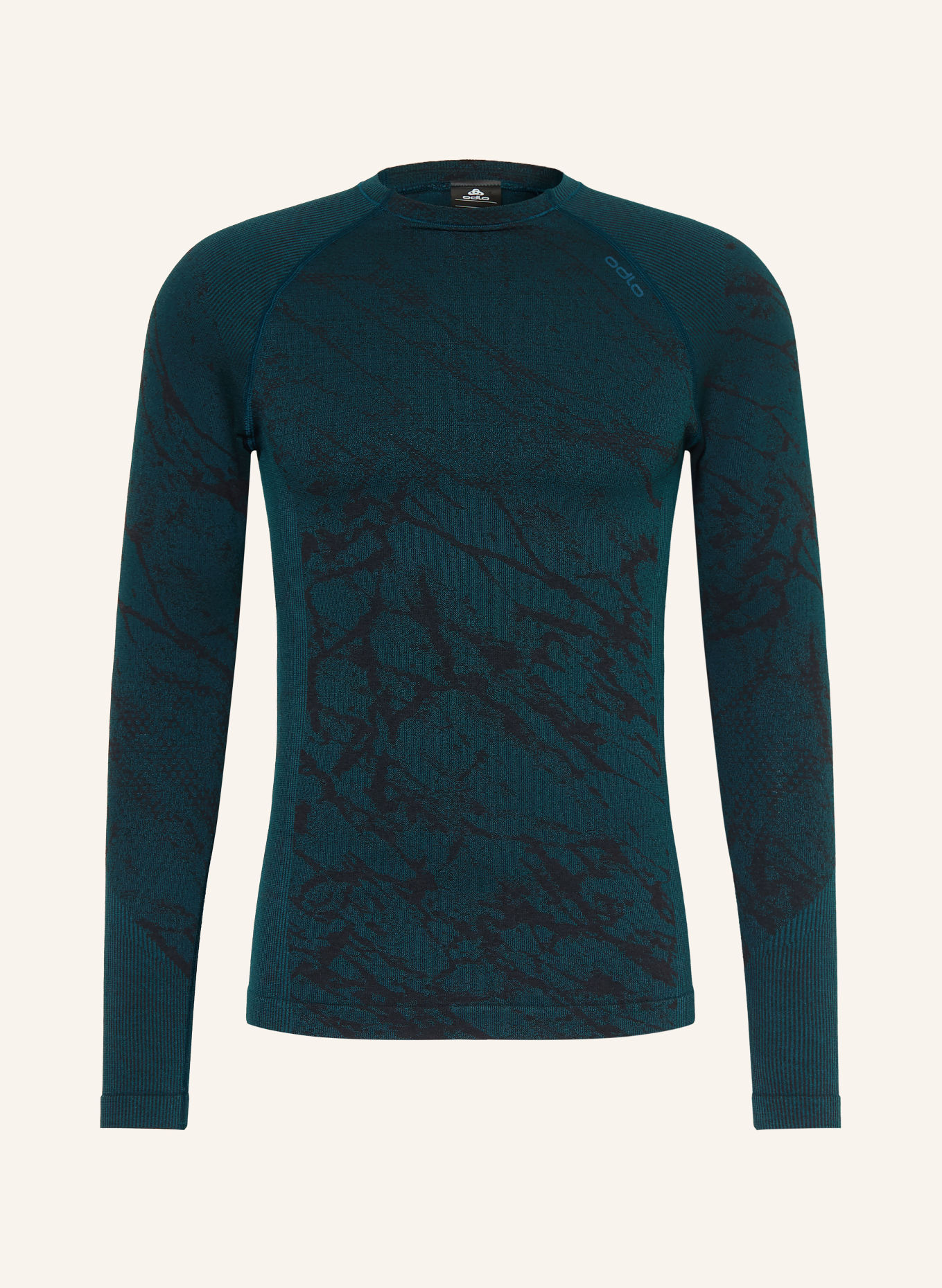 odlo Tricou funcțional PERFORMANCE WARM BLACKCOMB: PETROL / NEGRU