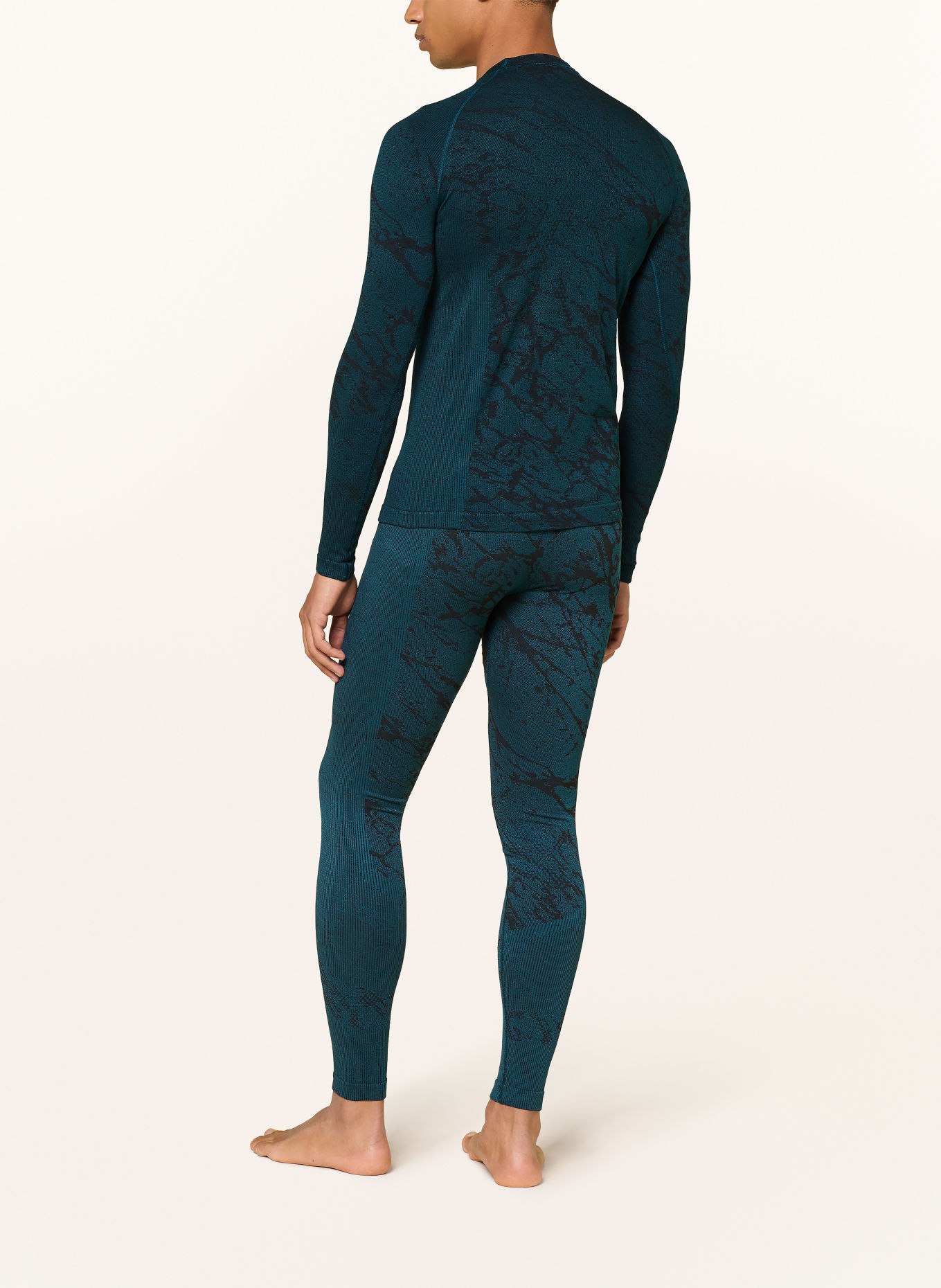 odlo Tricou funcțional PERFORMANCE WARM BLACKCOMB: PETROL / NEGRU