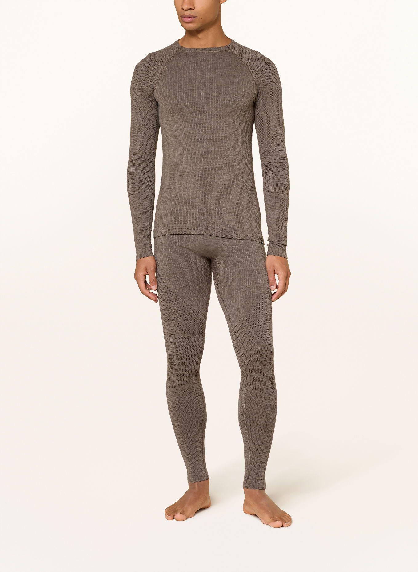 odlo Trainingsshirt SEAMLESS PERFORMANCE WOOL met merinowol: BRUIN