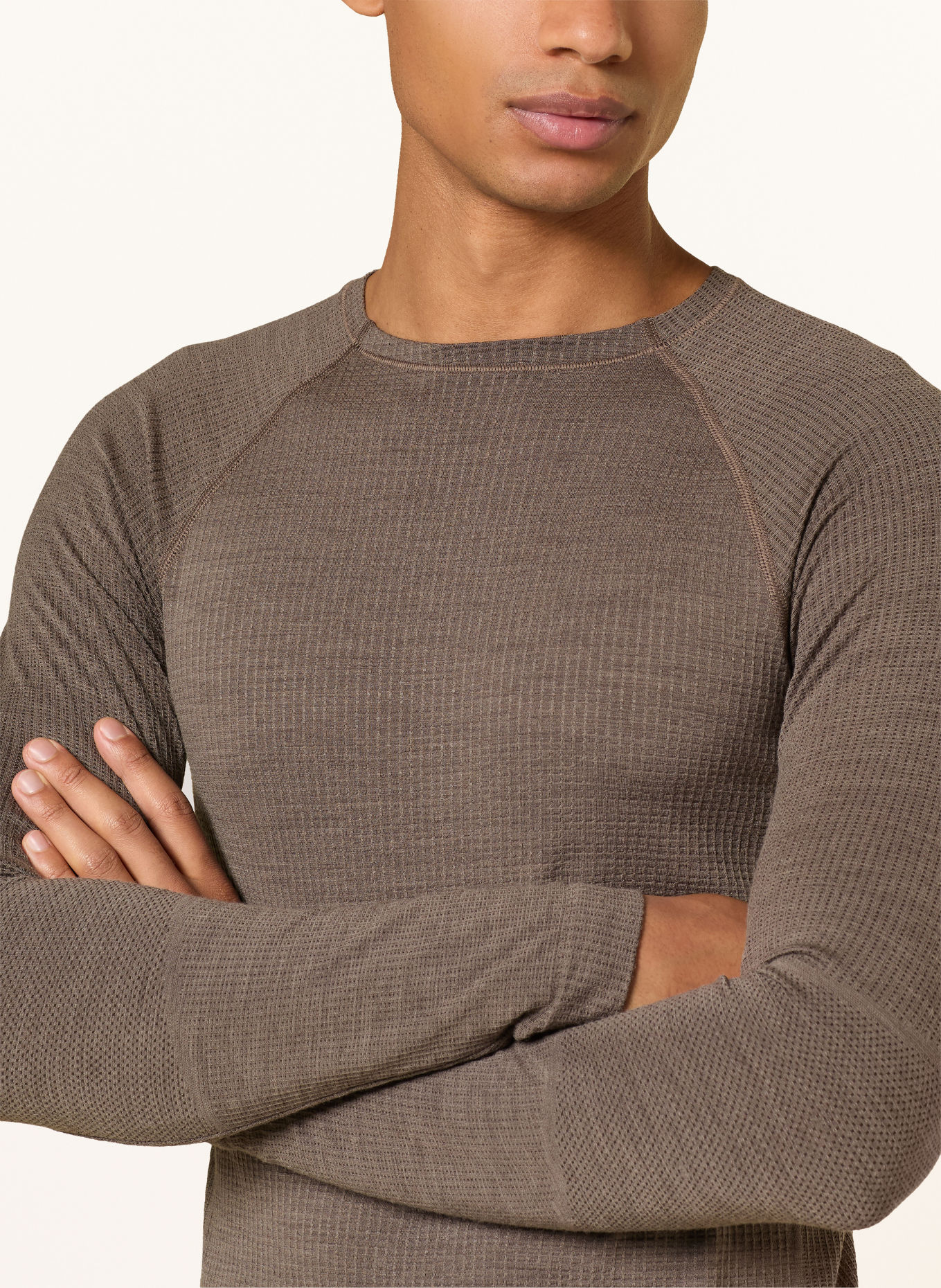 odlo Trainingsshirt SEAMLESS PERFORMANCE WOOL met merinowol: BRUIN