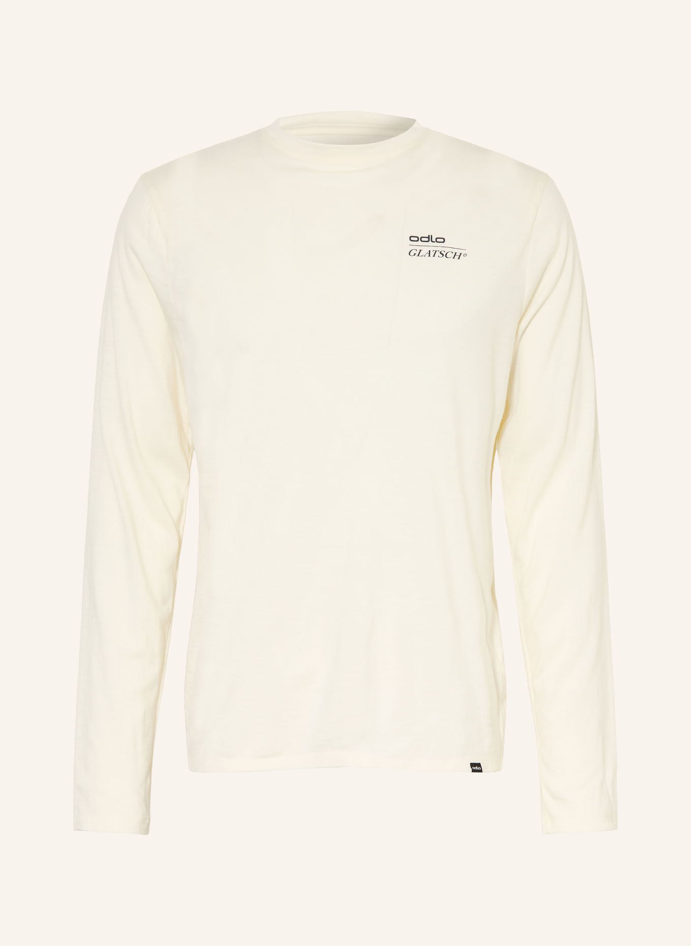 odlo T-shirt technique MERINO 200 X FROZEN LAKE en laine mérinos: CRÈME / NOIR