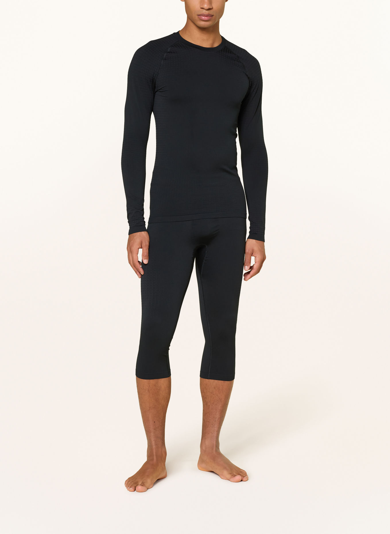 odlo Funktionswäsche-Hose PERFORMANCE WARM mit verkürzter Beinlänge: SCHWARZ