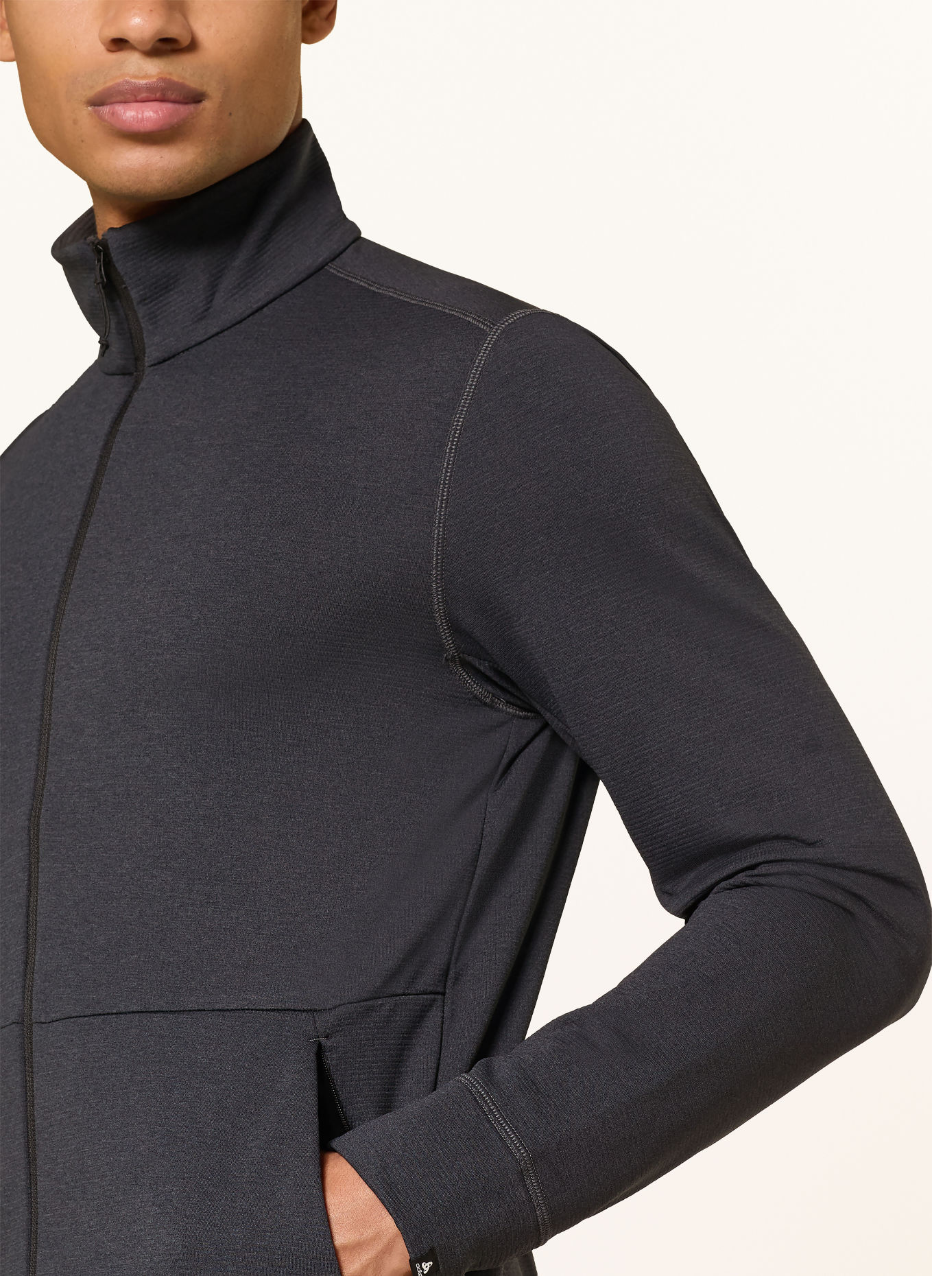 odlo Bunda Midlayer GRID FLEECE: ČERNÁ