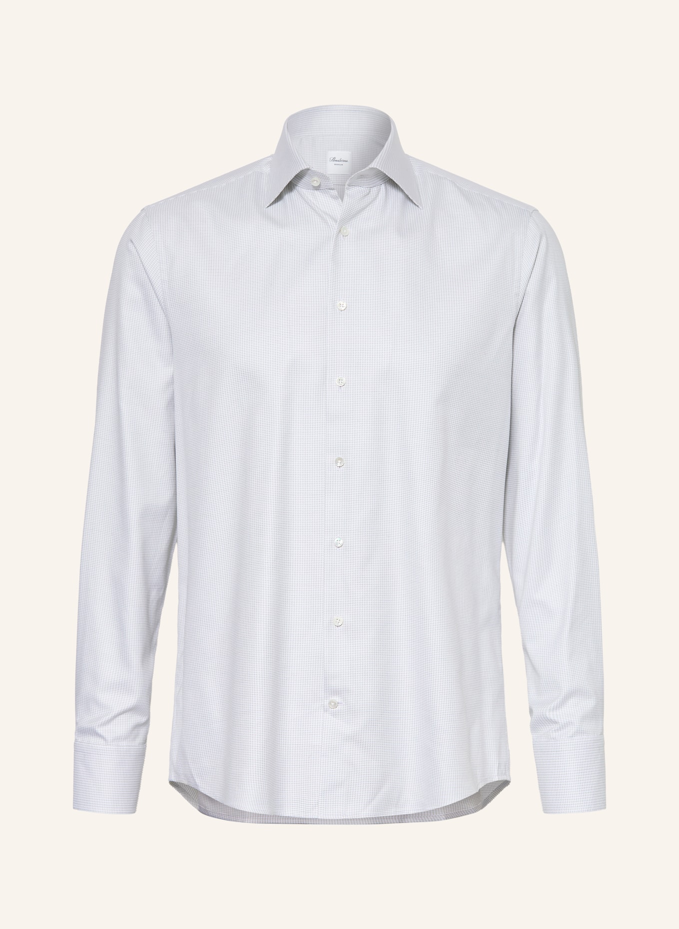 Stenströms Chemise coupe classique: BLANC / VERT CLAIR