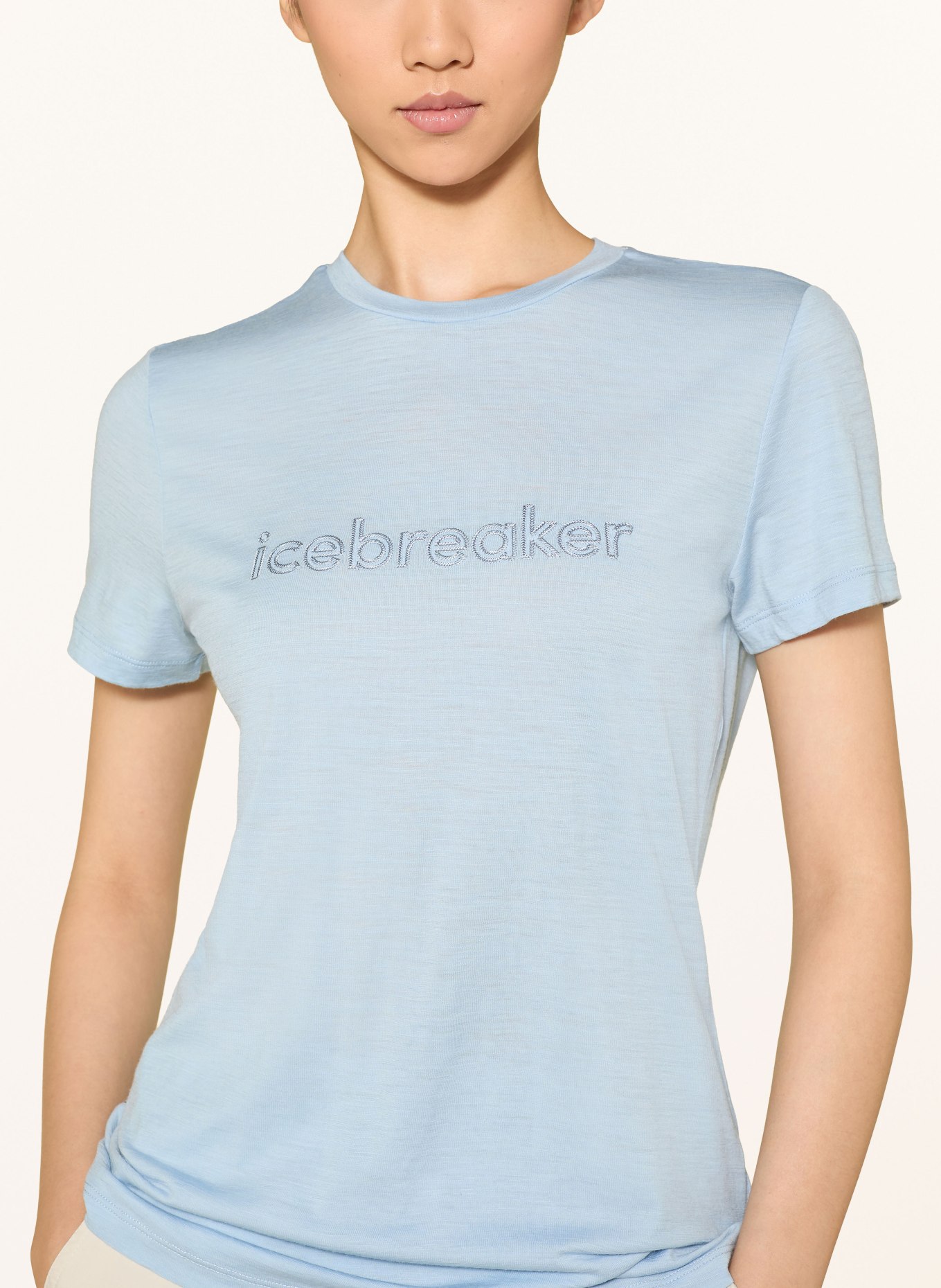 icebreaker T-shirt technique 150 TECH LITE en laine mérinos: BLEU CLAIR