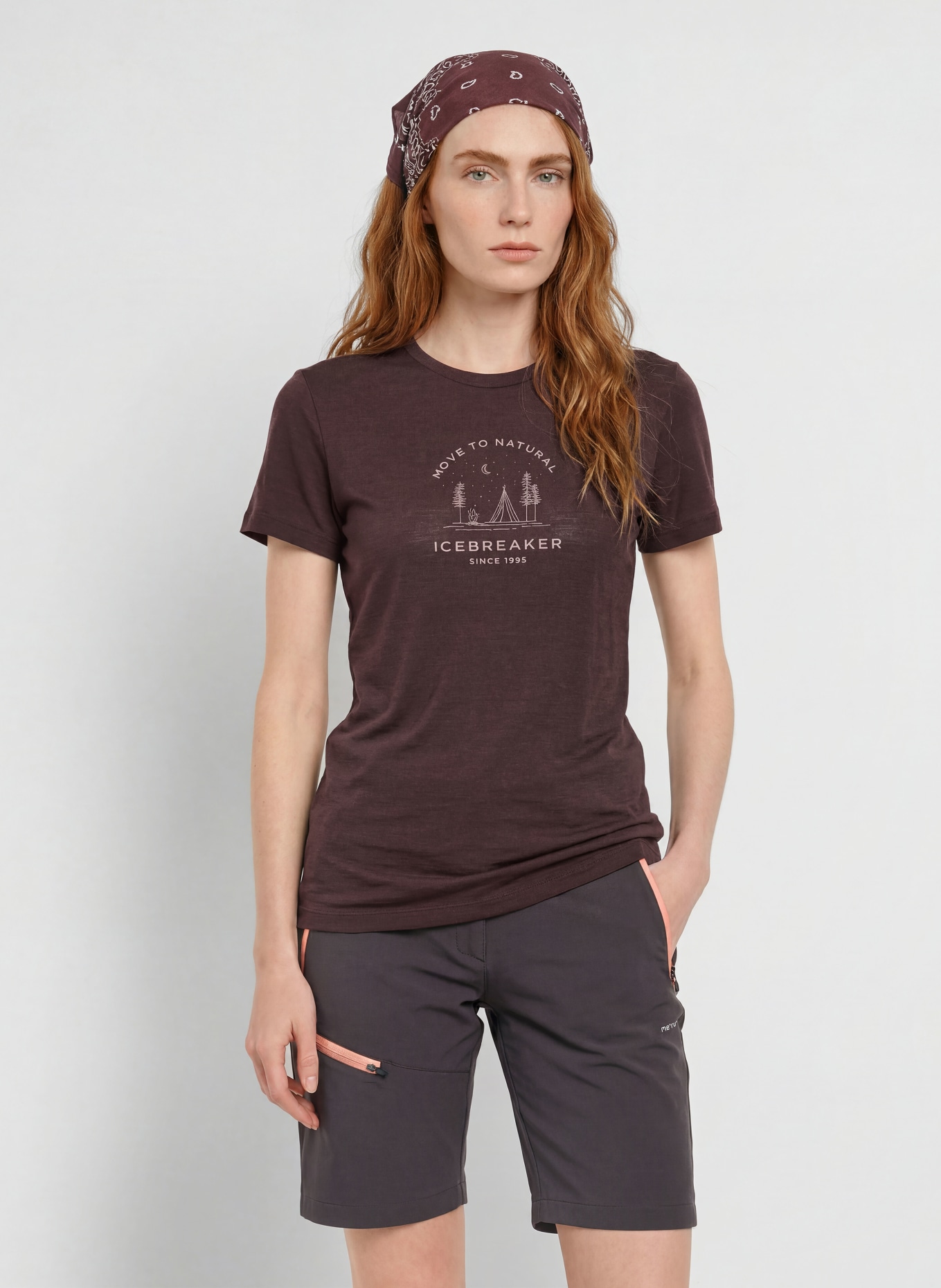 icebreaker T-shirt 150 TECH LITE van merinowol: MARRON FONCÉ