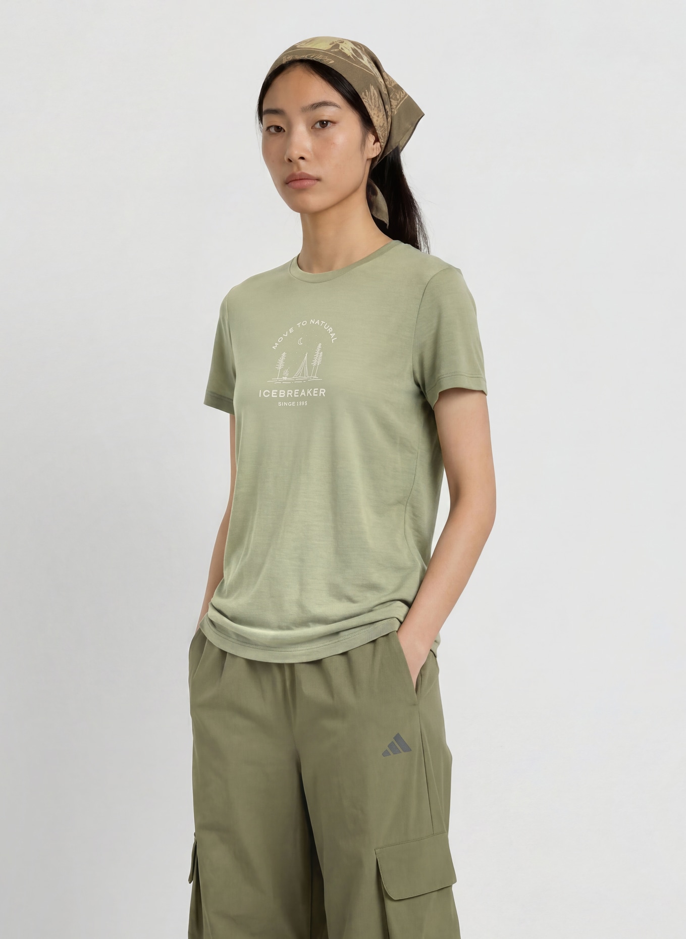 icebreaker T-shirt 150 TECH LITE van merinowol: KAKI