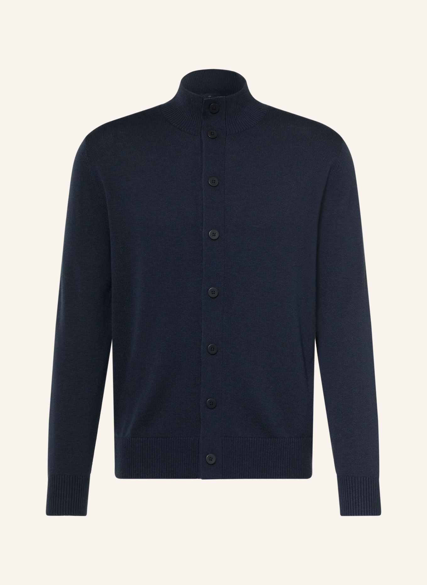 OLYMP SIGNATURE Strickjacke aus Merinowolle: DUNKELBLAU