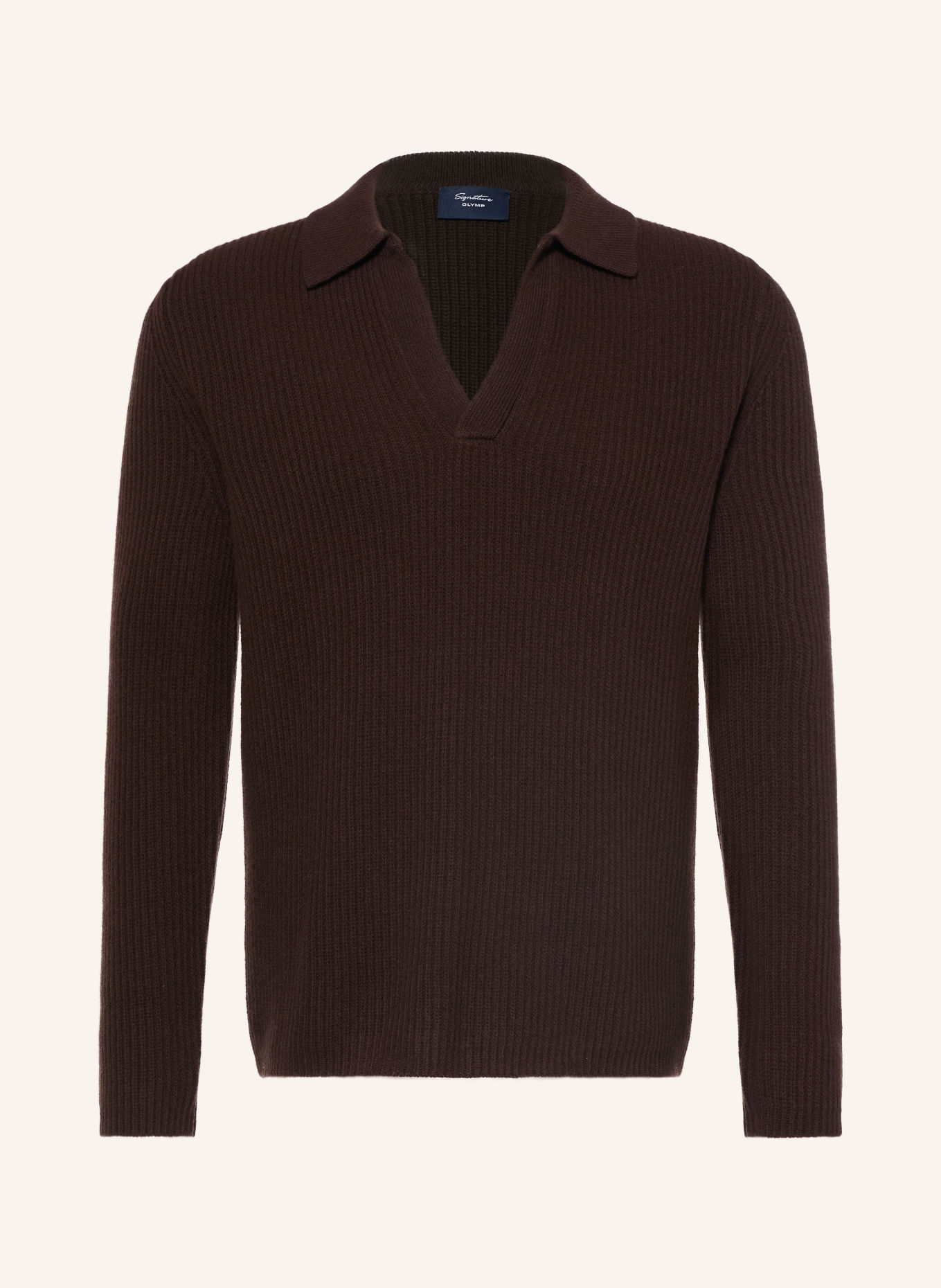 OLYMP SIGNATURE Pull: MARRON FONCÉ