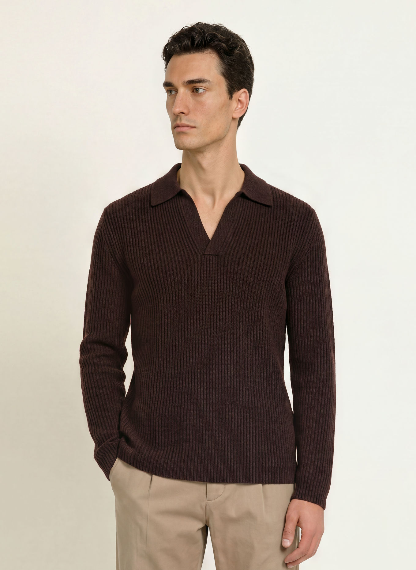 OLYMP SIGNATURE Pull: MARRON FONCÉ
