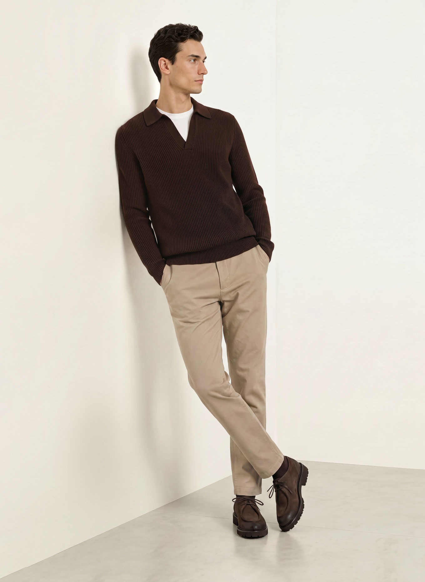 OLYMP SIGNATURE Pull: MARRON FONCÉ