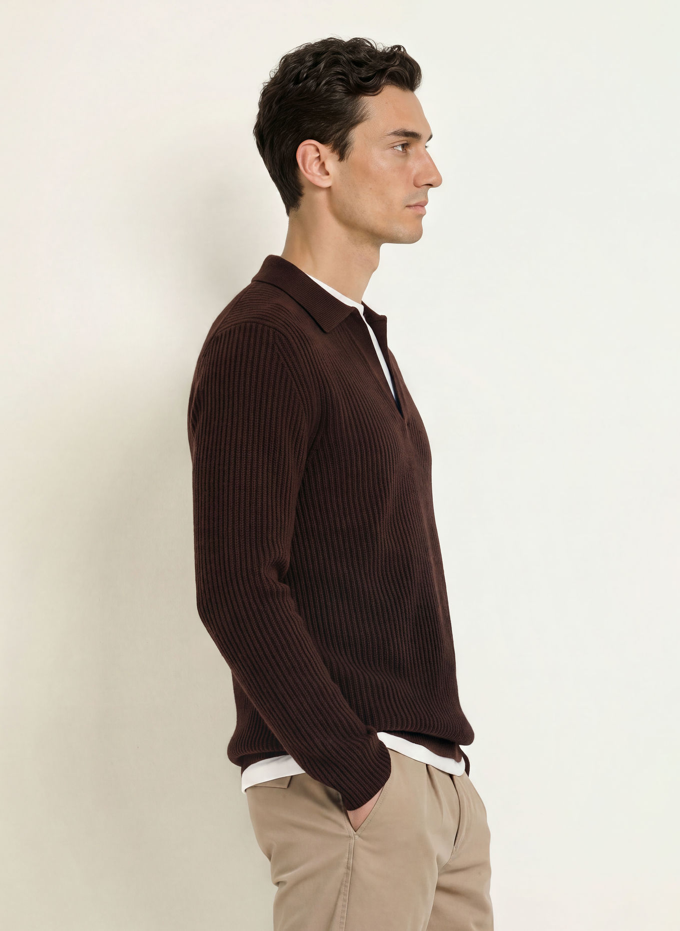 OLYMP SIGNATURE Pull: MARRON FONCÉ