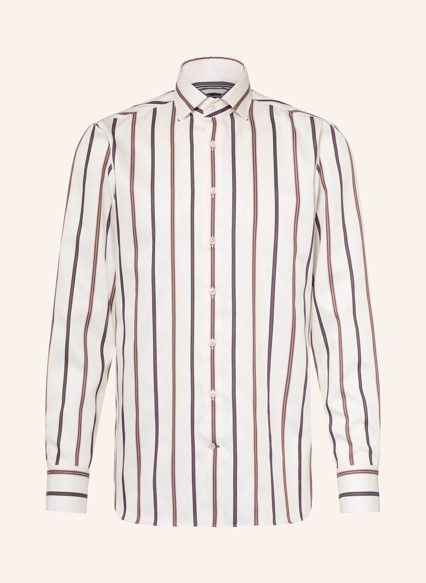 OLYMP SIGNATURE Hemd Signature tailored fit: CREME / DUNKELBRAUN / BEIGE