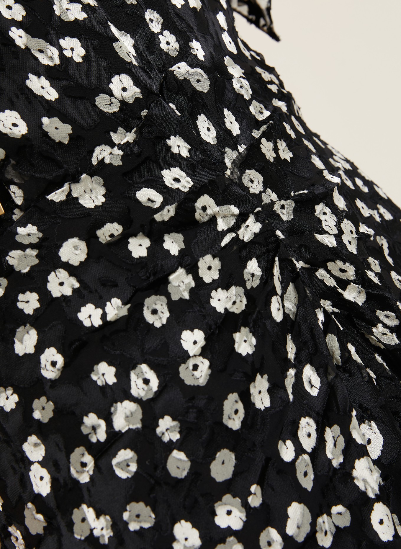 ISABEL MARANT Rochie HERVA din jacquard cu mătase: NEGRU / ALB