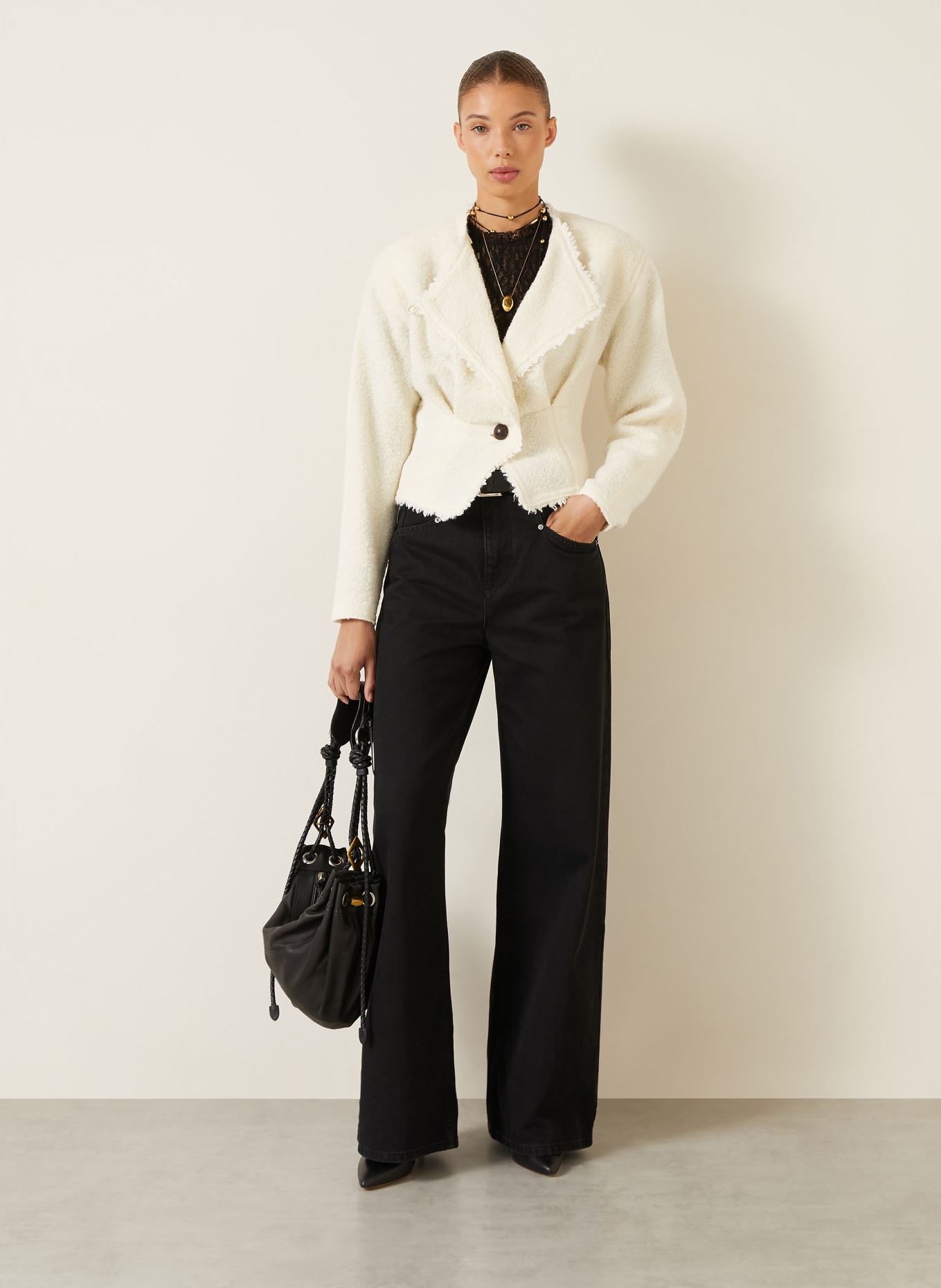 ISABEL MARANT Blazer en bouclé SUNA: ÉCRU