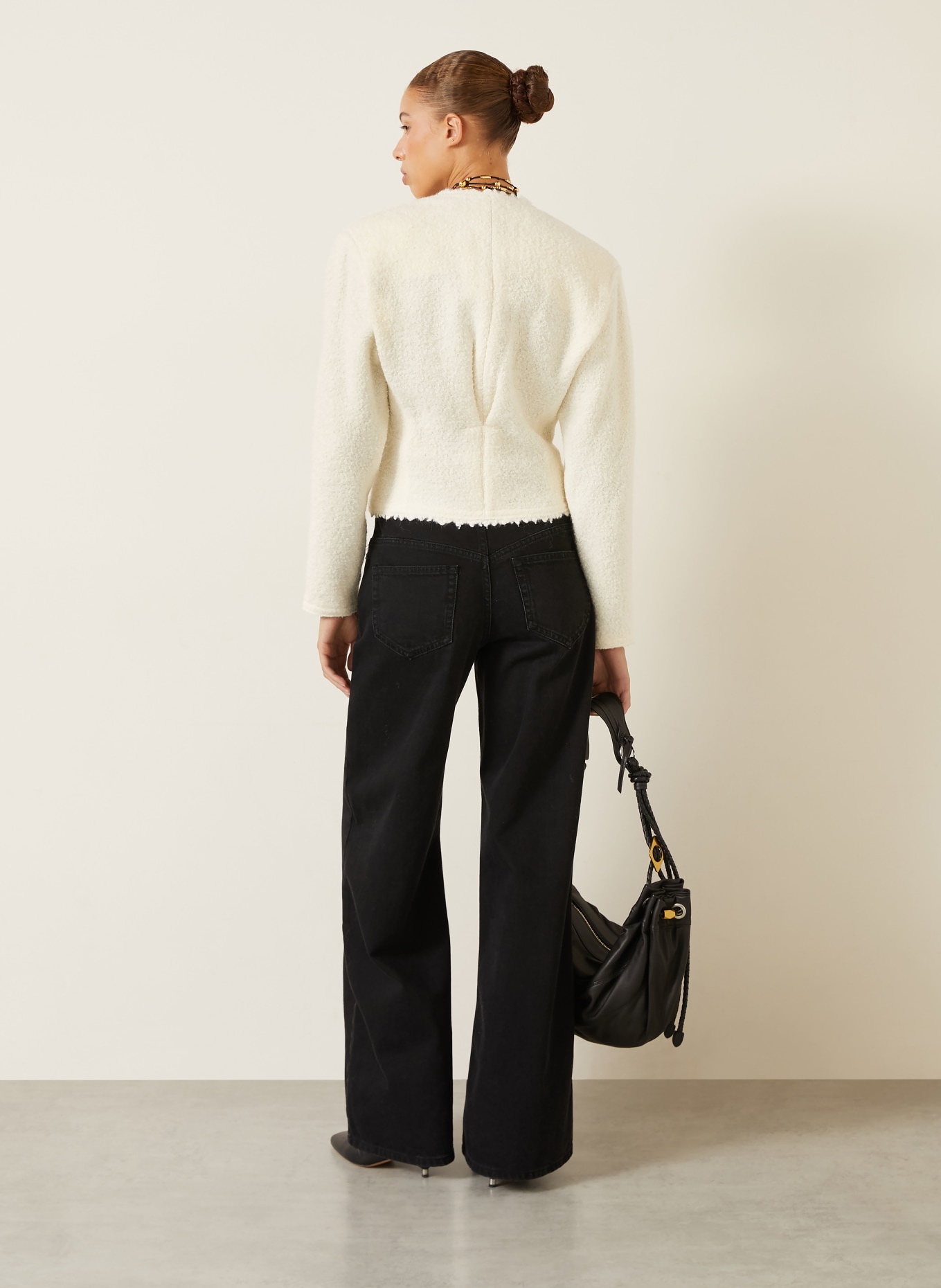ISABEL MARANT Blazer en bouclé SUNA: ÉCRU