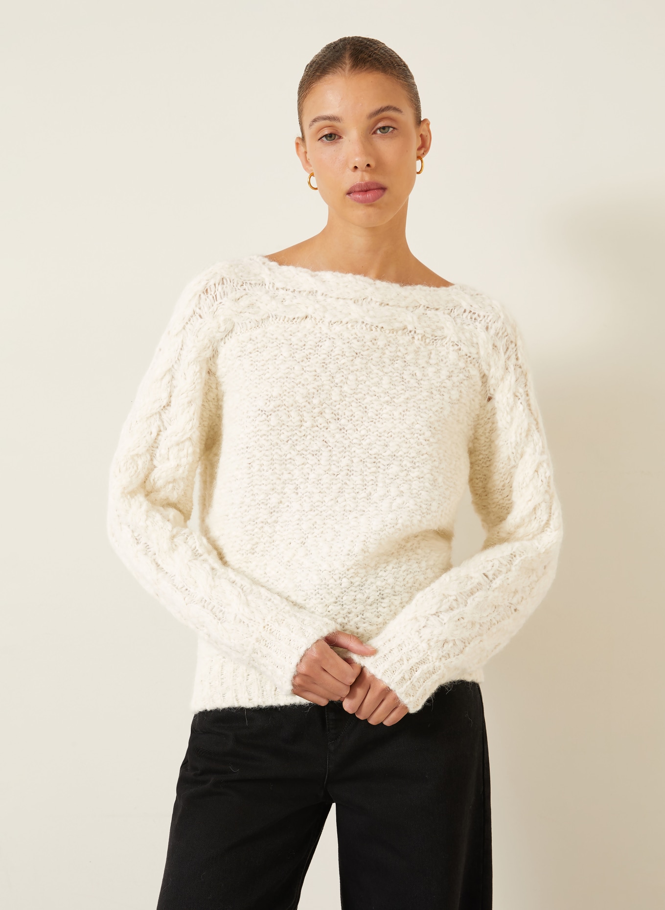 ISABEL MARANT Pulover PONARA: ECRU