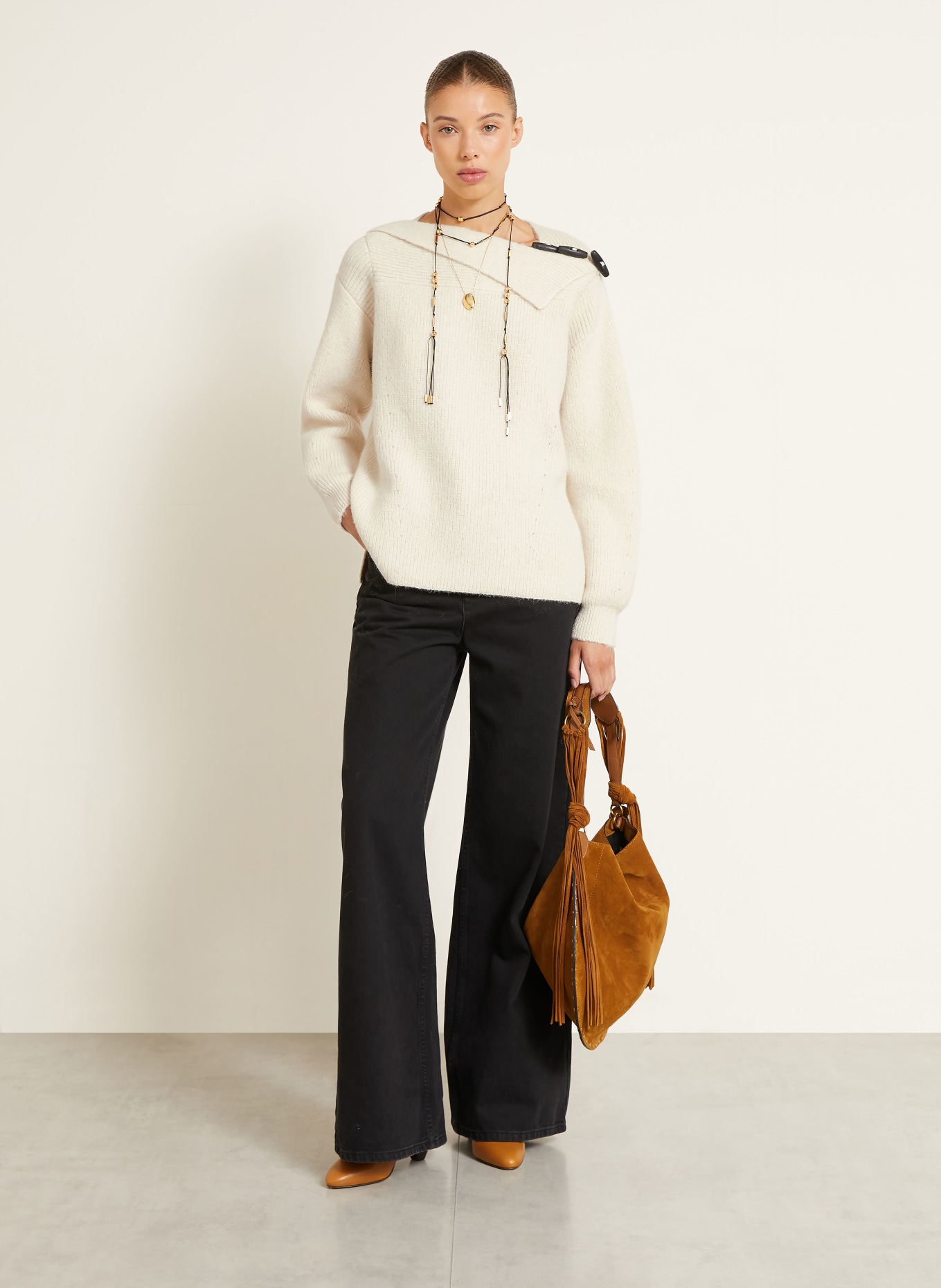 ISABEL MARANT Pull THAIS en alpaga: ÉCRU