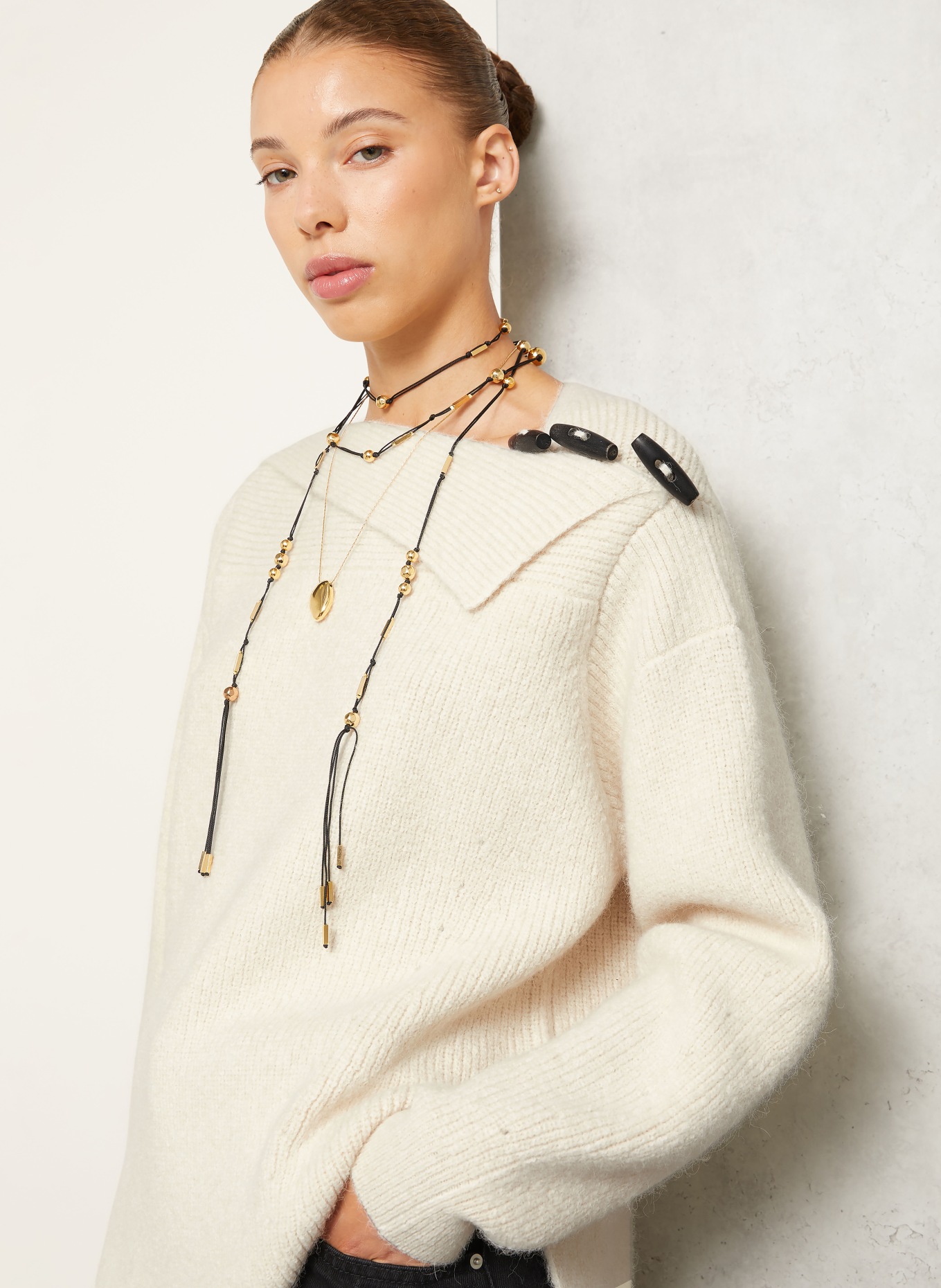 ISABEL MARANT Pull THAIS en alpaga: ÉCRU