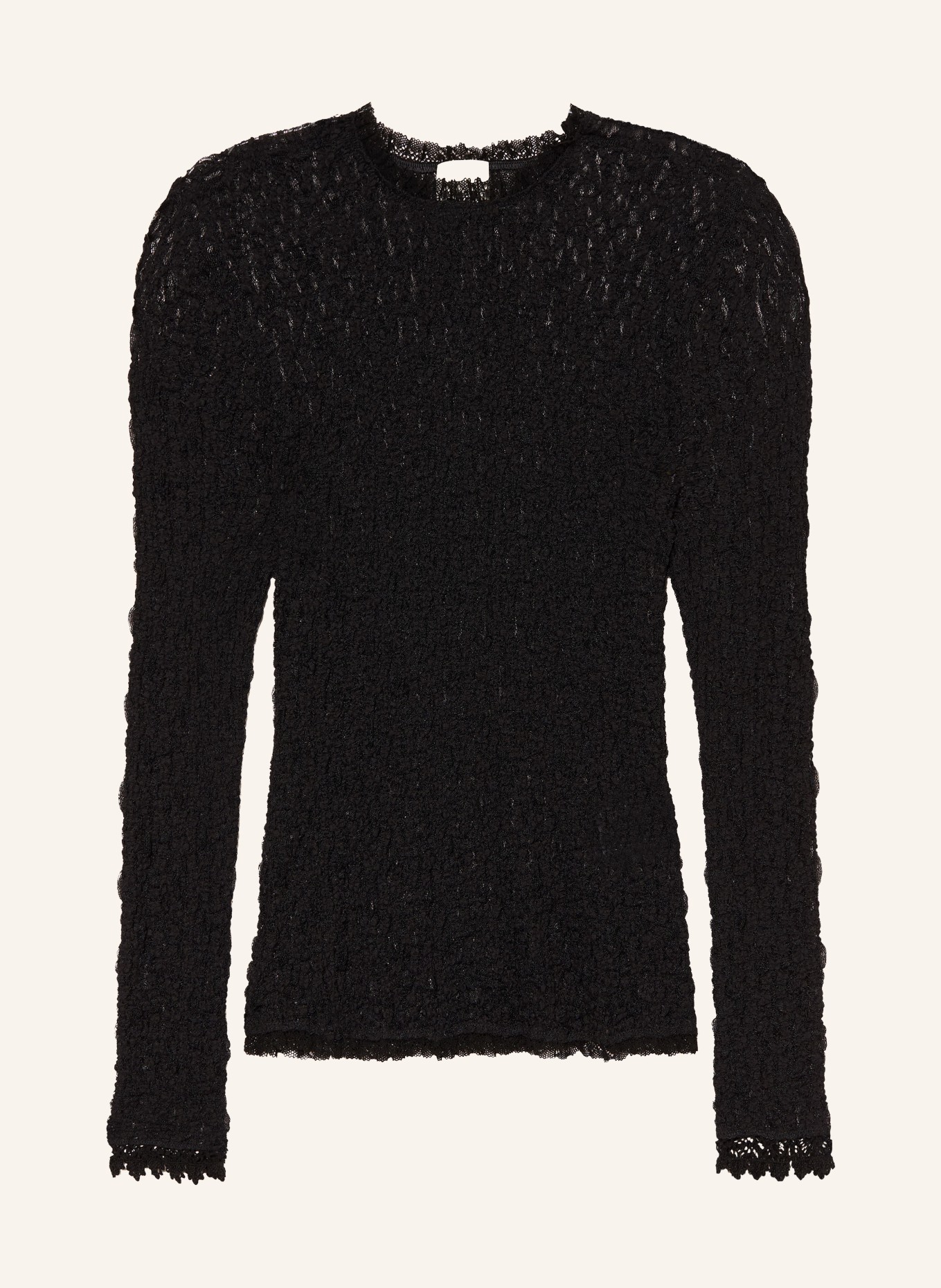 ISABEL MARANT Longsleeve BRANY aus Spitze: SCHWARZ