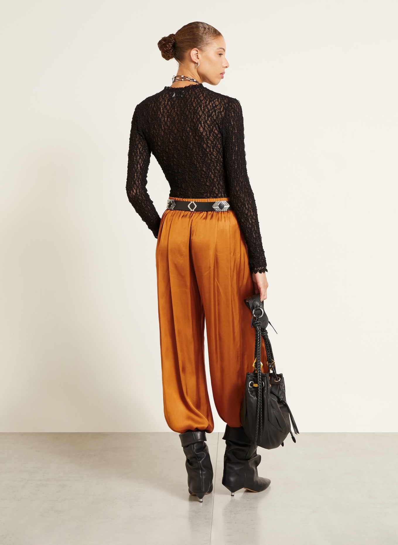 ISABEL MARANT Longsleeve BRANY aus Spitze: SCHWARZ