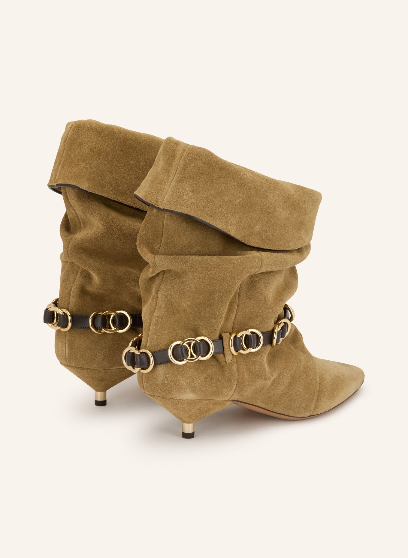 ISABEL MARANT Ghete EDRIK RINGS: TAUPE / AUR