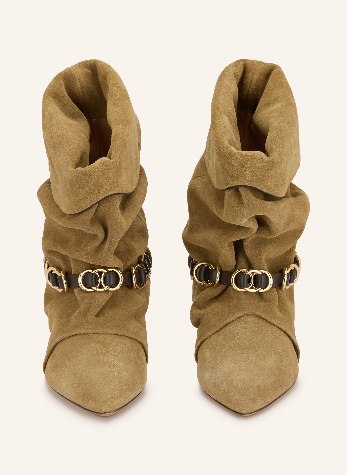 ISABEL MARANT Ghete EDRIK RINGS: TAUPE / AUR