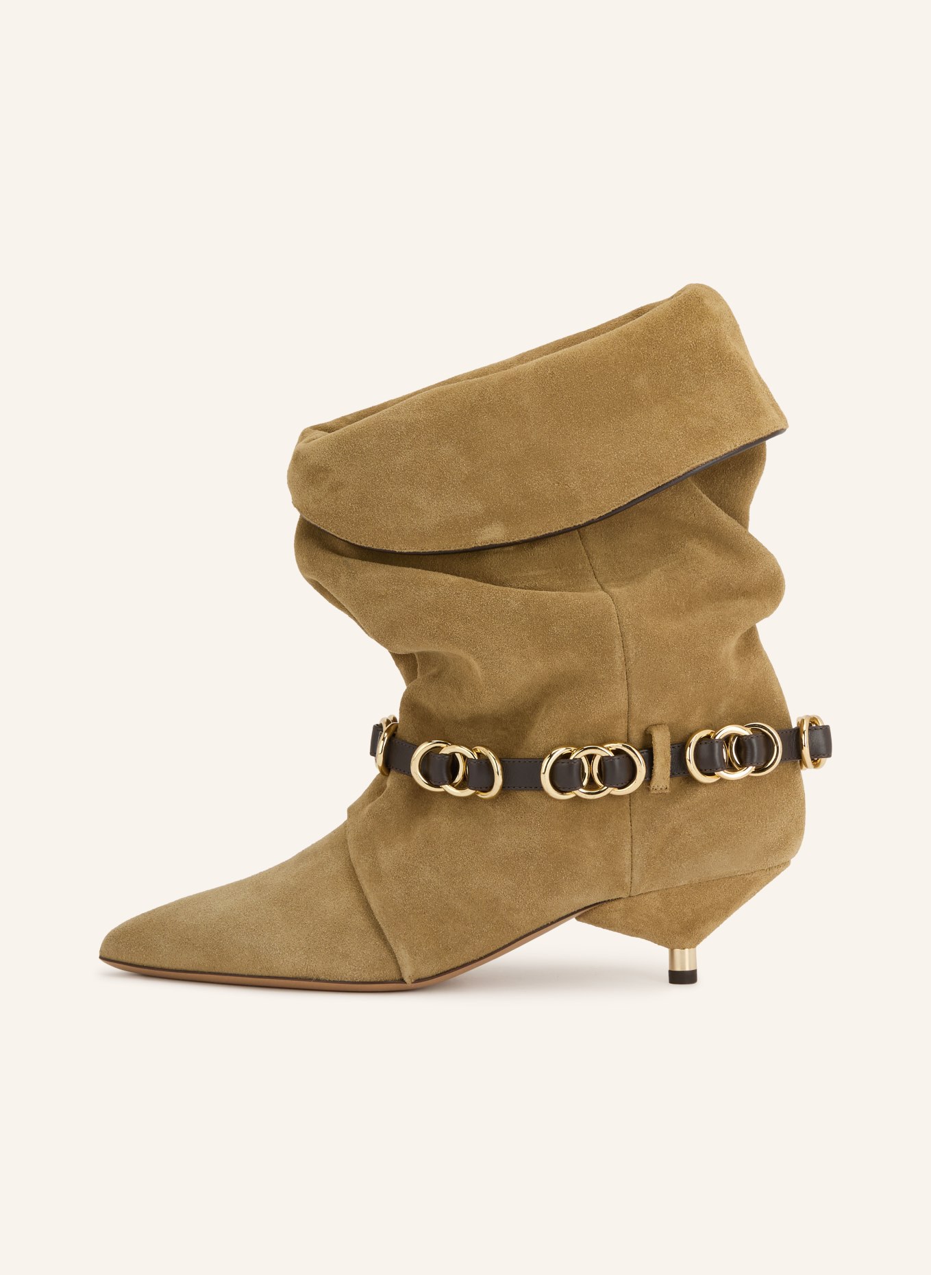 ISABEL MARANT Ghete EDRIK RINGS: TAUPE / AUR