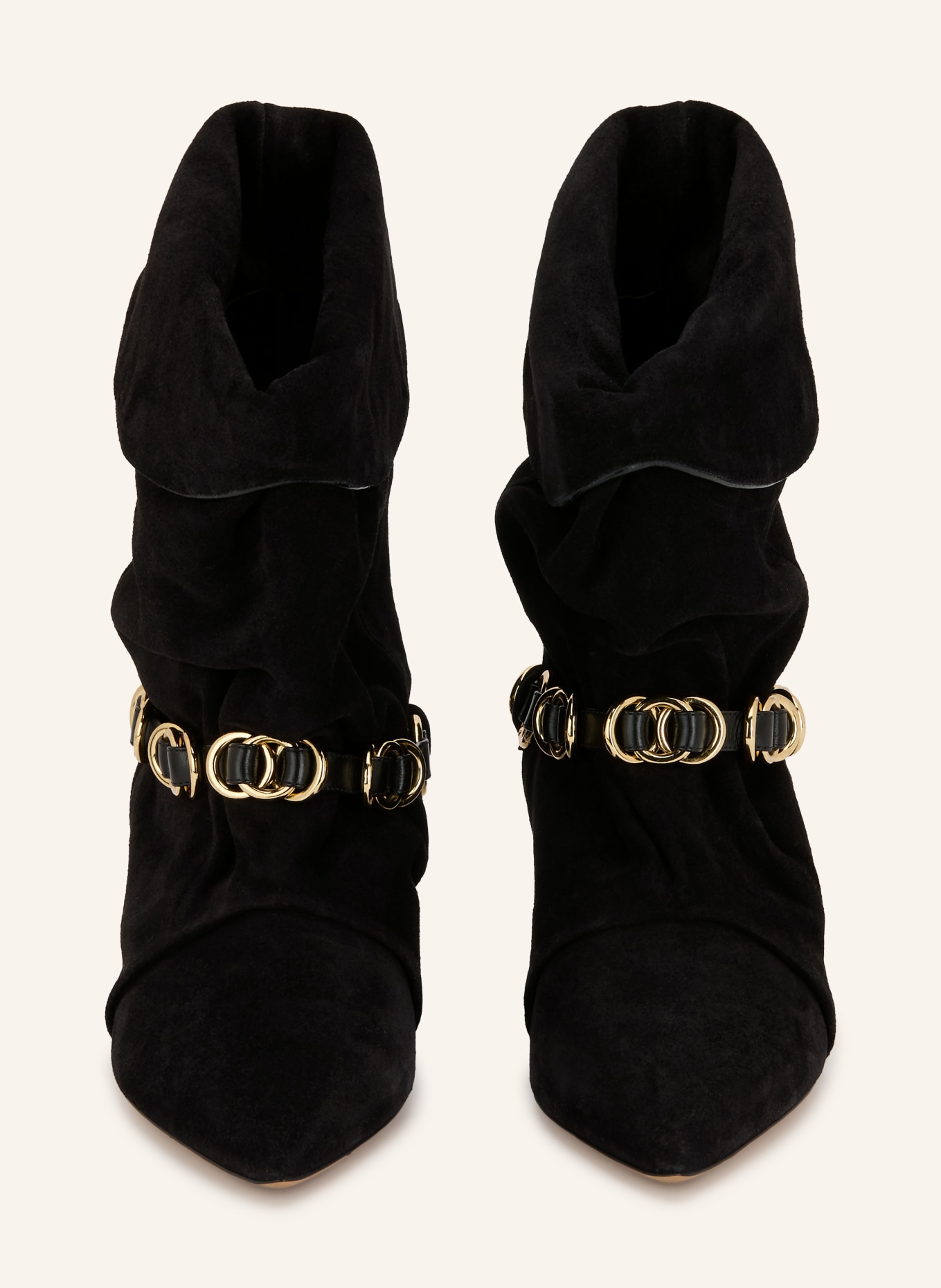 ISABEL MARANT Botki EDRIK RINGS: CZARNY / ZŁOTY