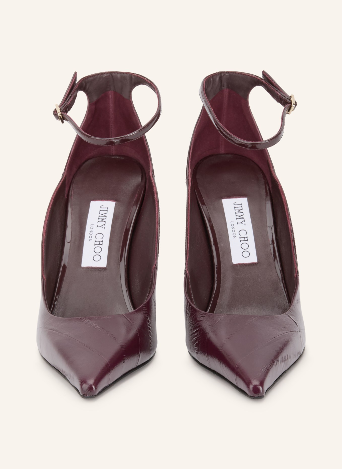 JIMMY CHOO Lodičky QUINCI 95: TMAVĚ ČERVENÁ