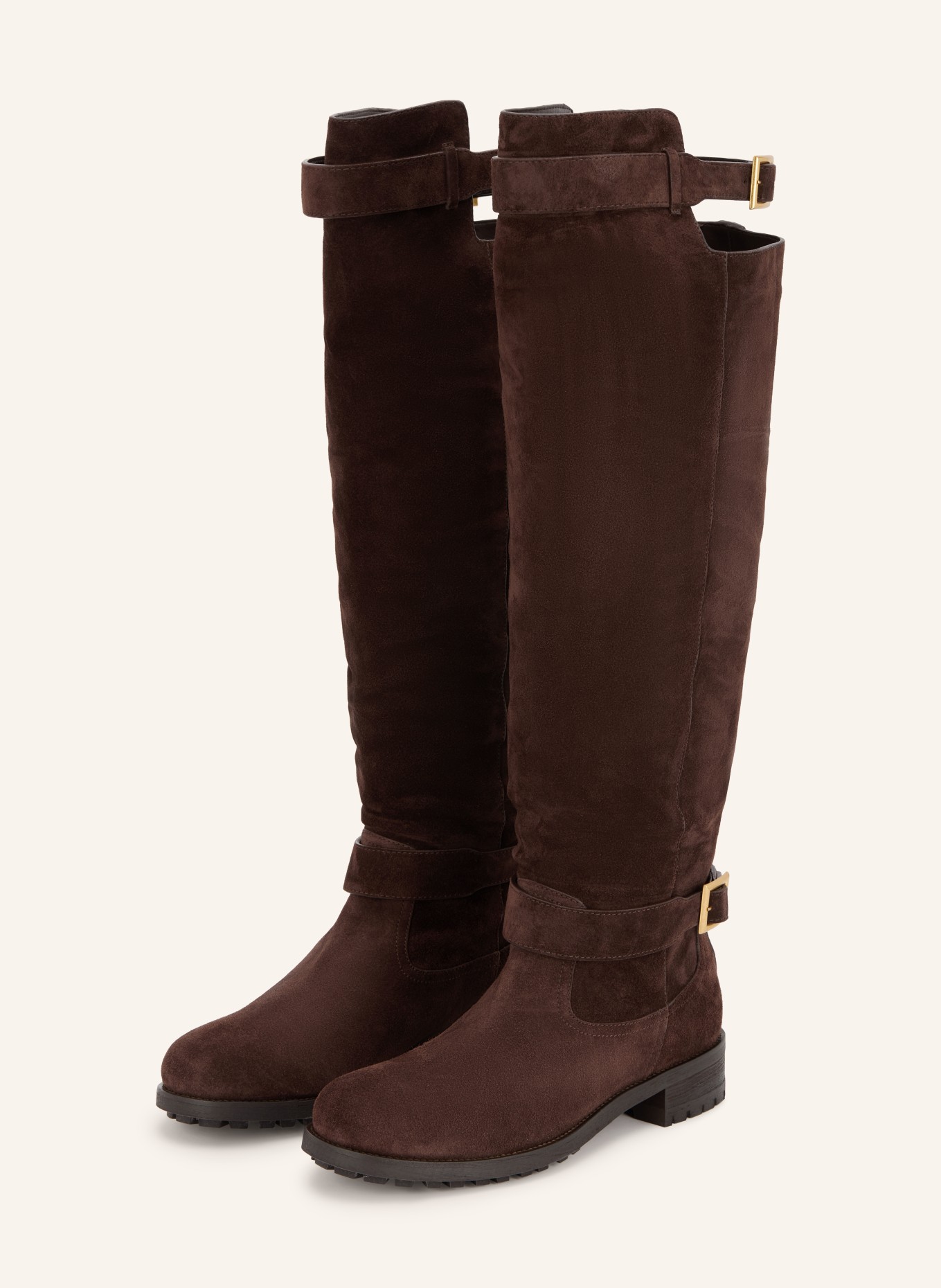 JIMMY CHOO Bottes BIKER KB: MARRON FONCÉ
