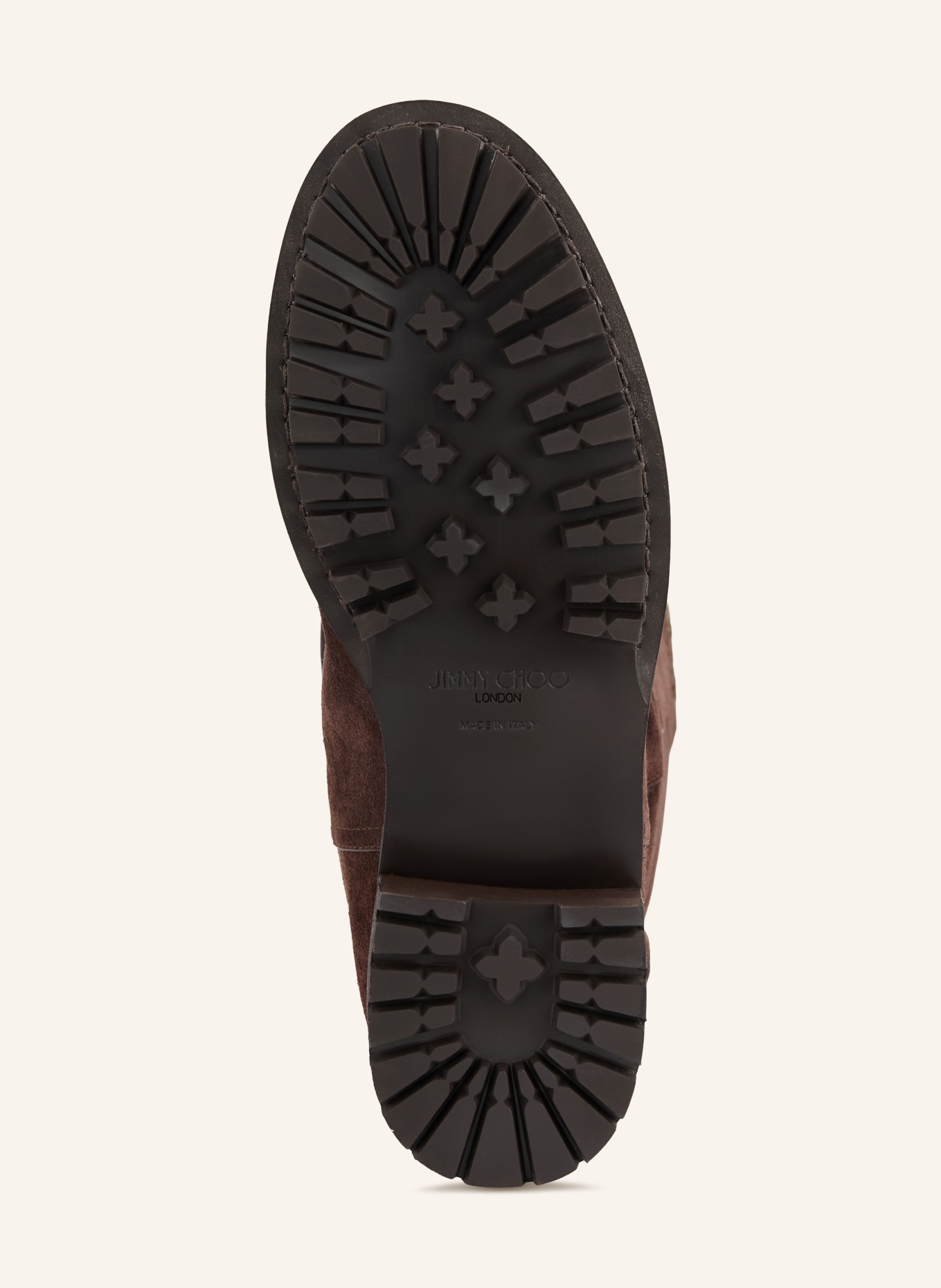 JIMMY CHOO Bottes BIKER KB: MARRON FONCÉ