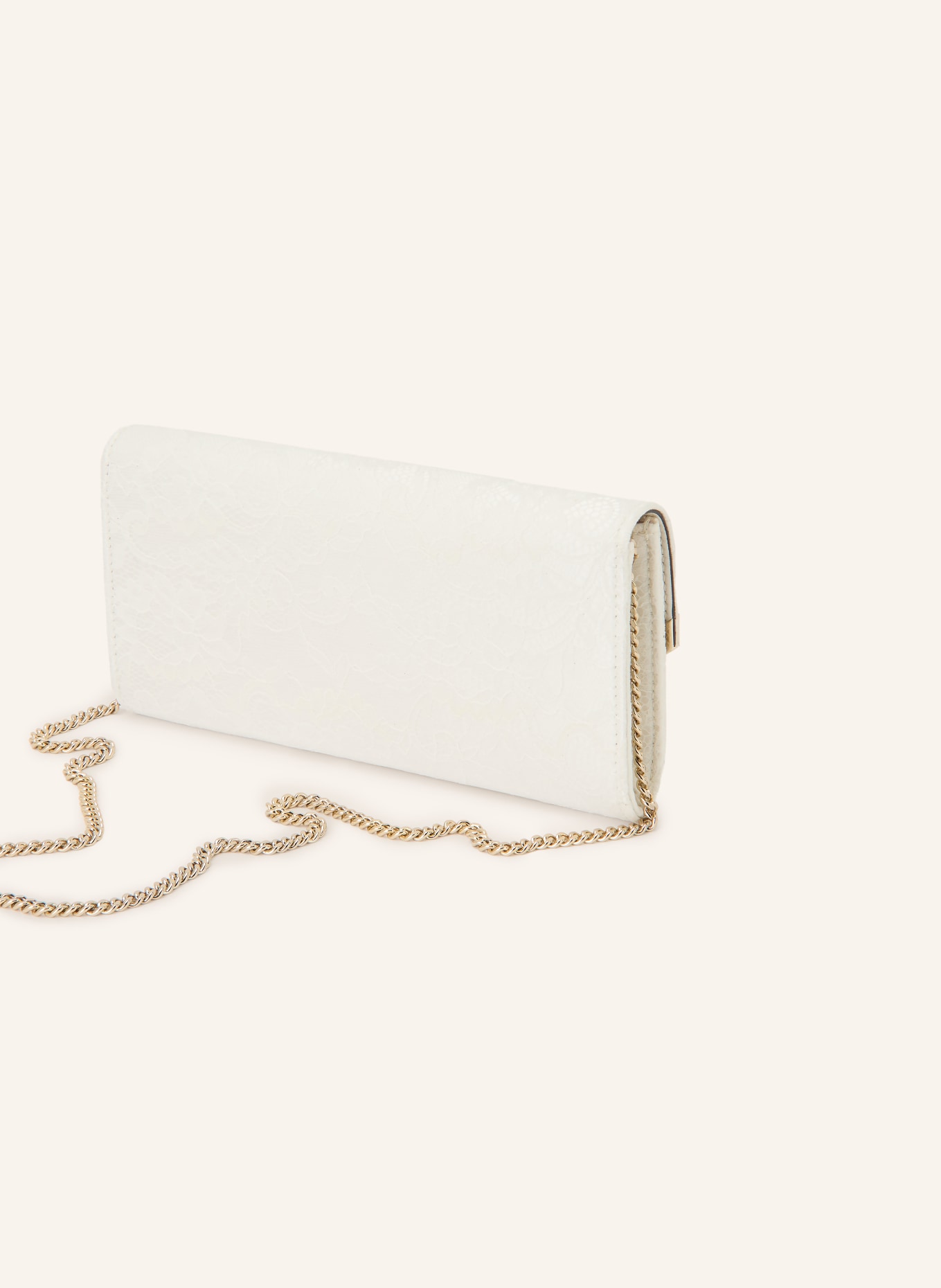 JIMMY CHOO Pochette EMMIE: BLANC / OR