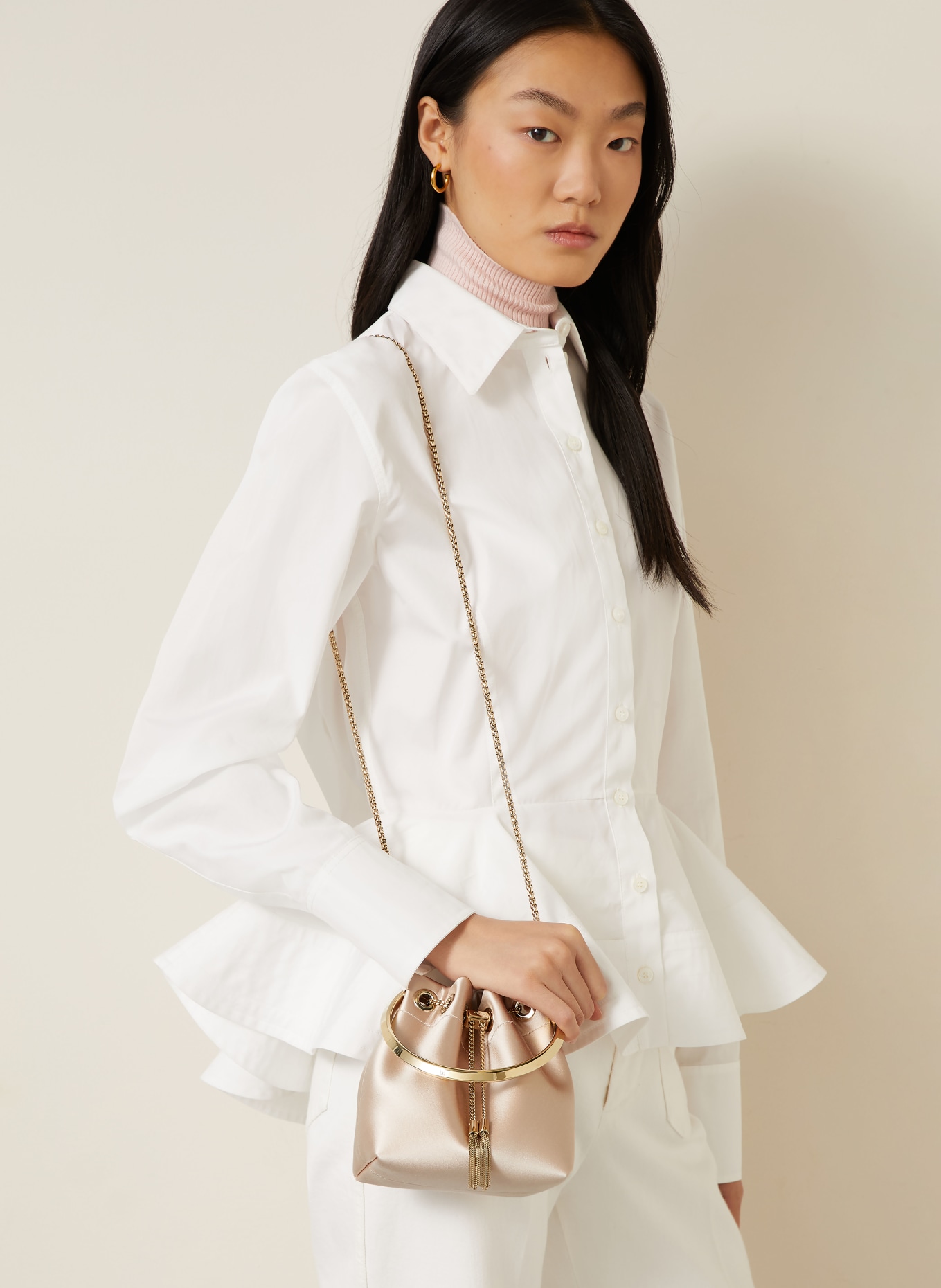 JIMMY CHOO Handtasche BON BON: ROSÉGOLD / GOLD