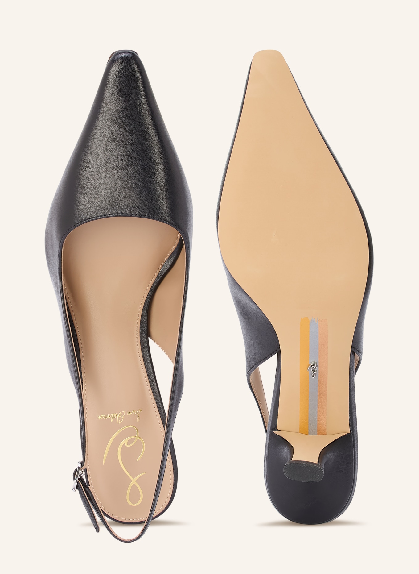 Sam Edelman BIANKA Slingback pumps: BLACK / SILVER