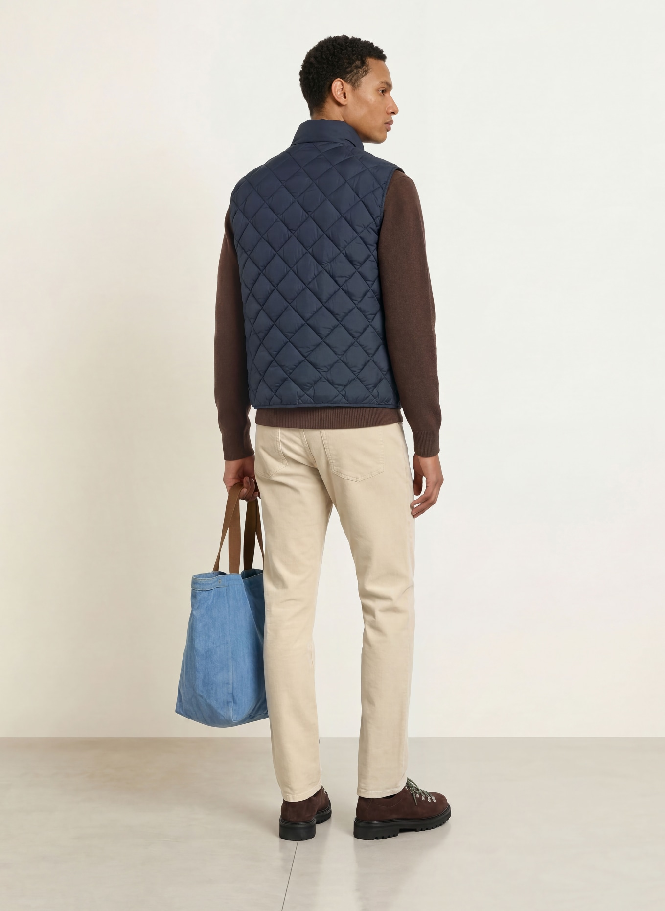 SAVE THE DUCK Steppweste FABRICE im Materialmix: DUNKELBLAU