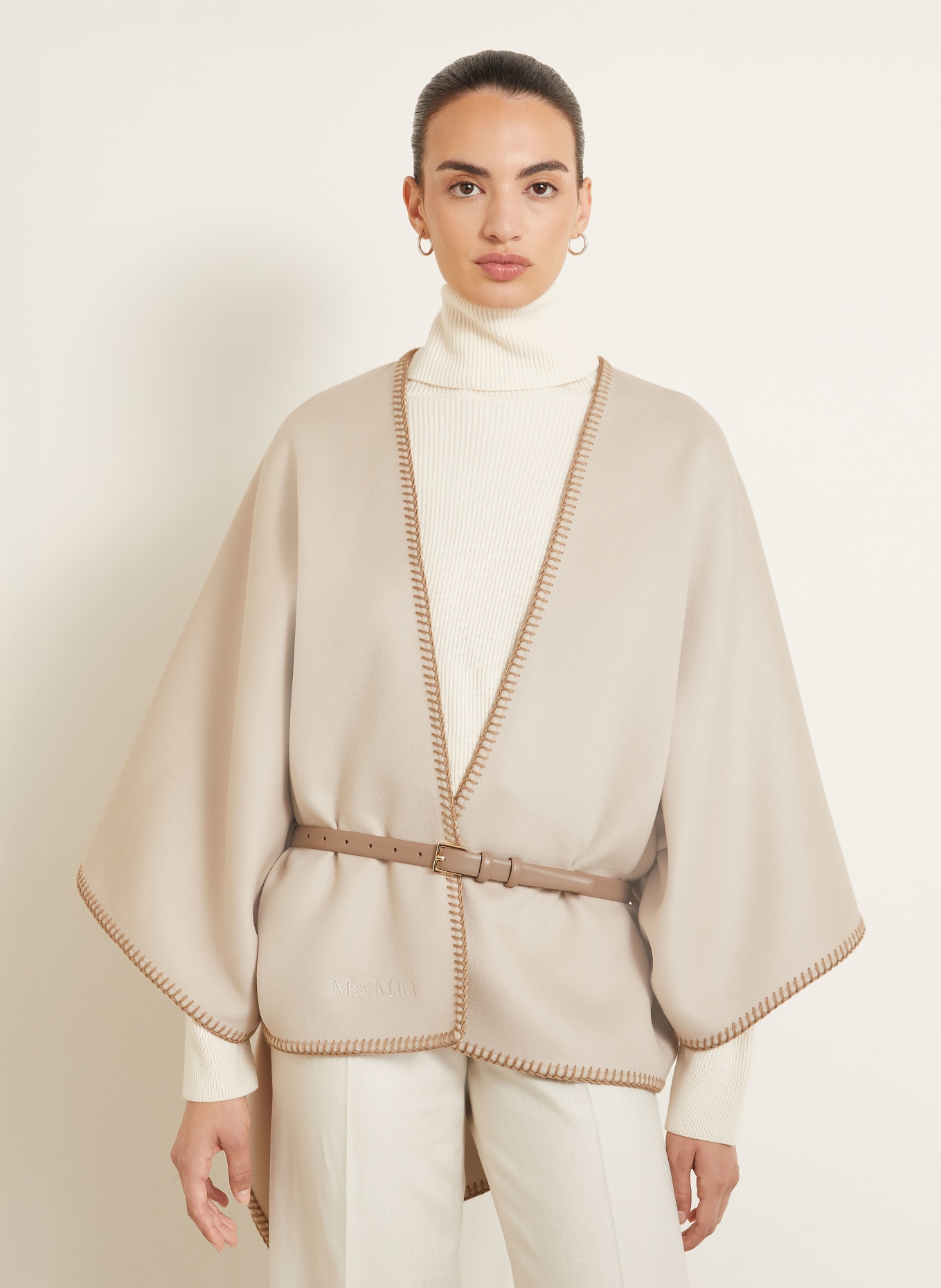 Max Mara Étole COLOMBA: ÉCRU / BEIGE