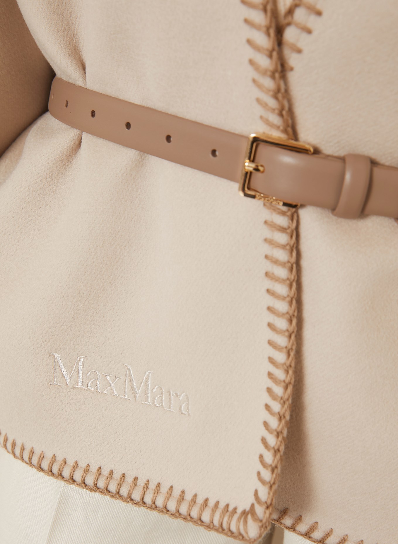 Max Mara Étole COLOMBA: ÉCRU / BEIGE