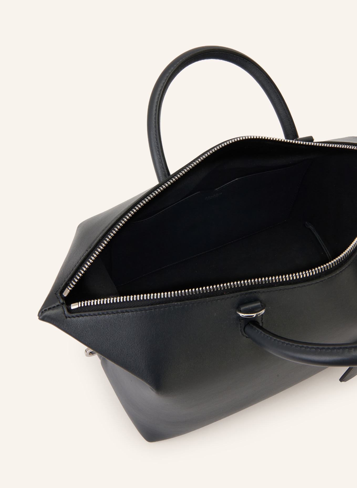 Max Mara Handtasche HOLDALL MEDIUM: DUNKELGRAU / SILBER