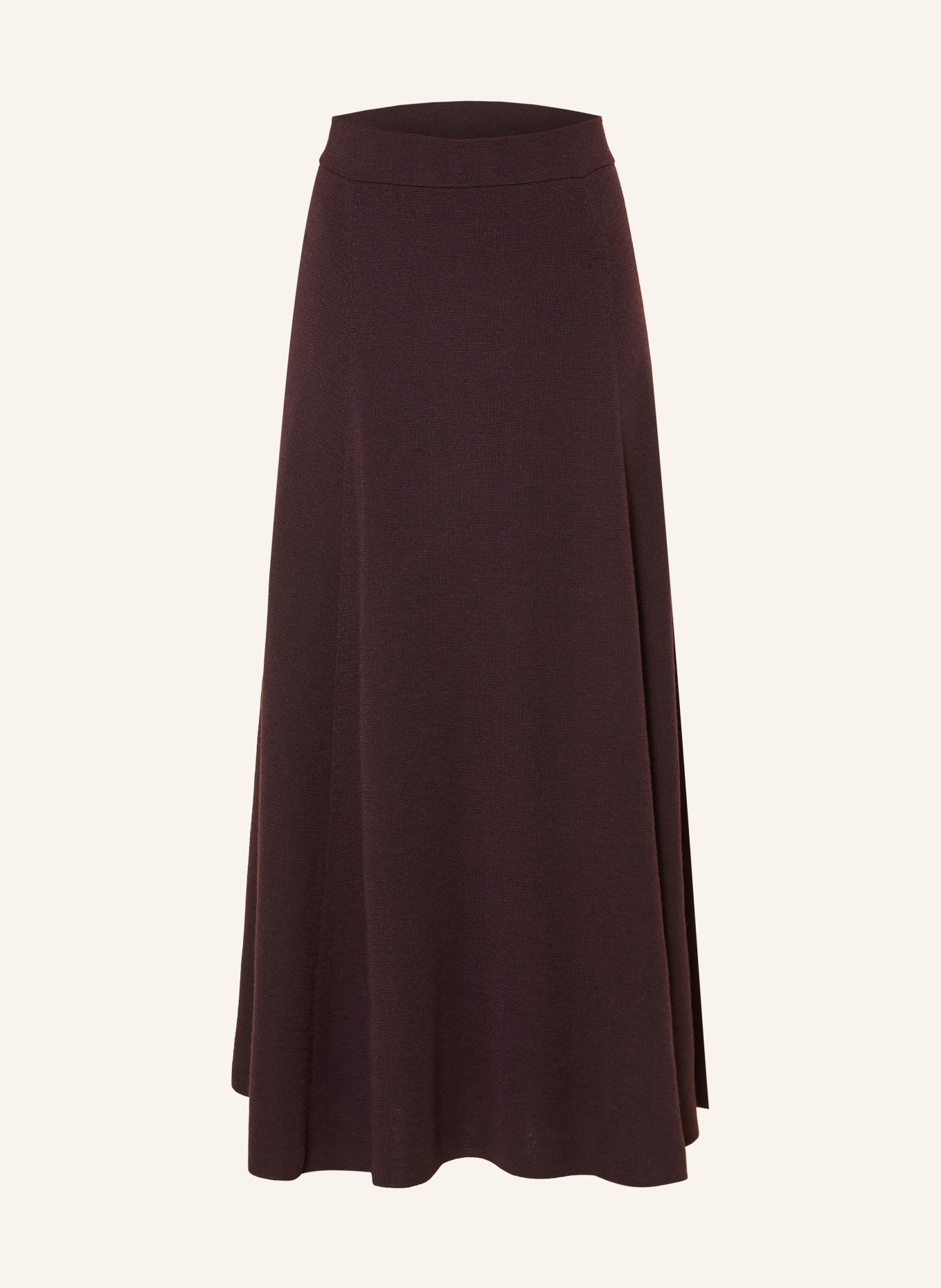 windsor. Knit skirt: DARK RED