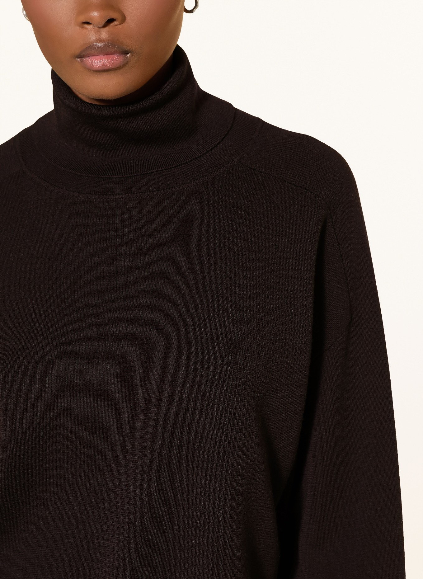 windsor. Rollkragenpullover aus Merinowolle: DUNKELLILA