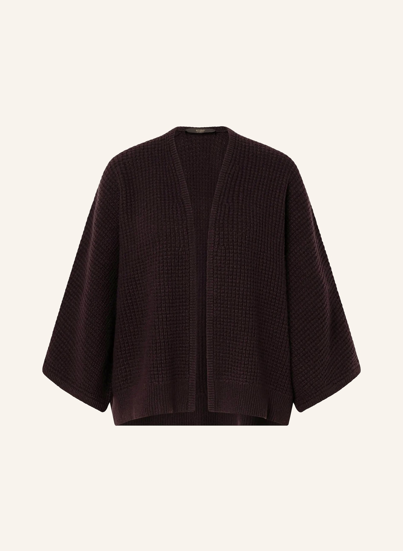 windsor. Gilet ouvert en maille en cachemire: LILAS FONCÉ