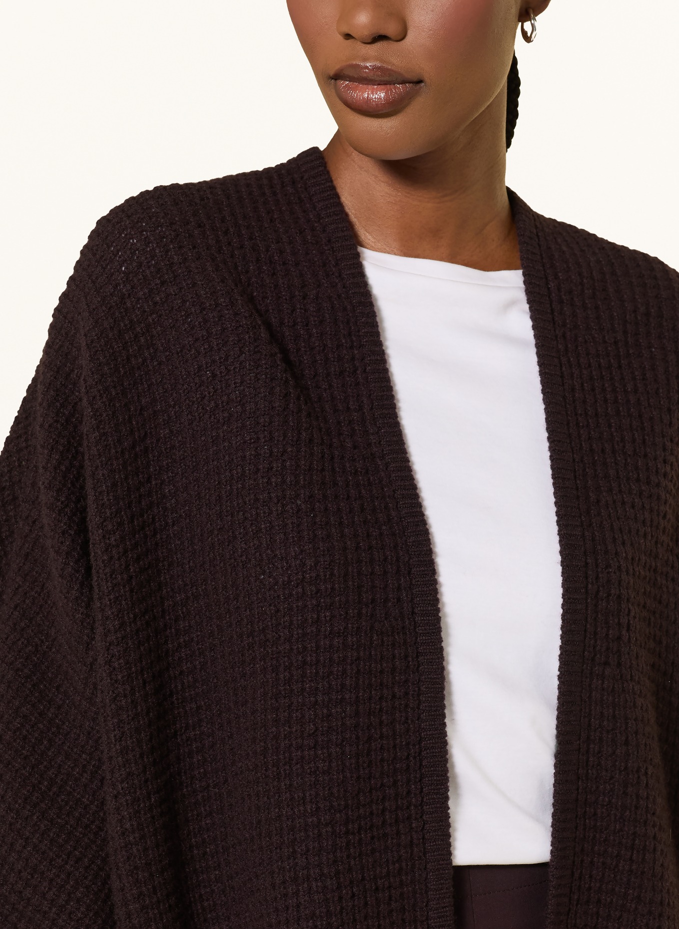 windsor. Gilet ouvert en maille en cachemire: LILAS FONCÉ