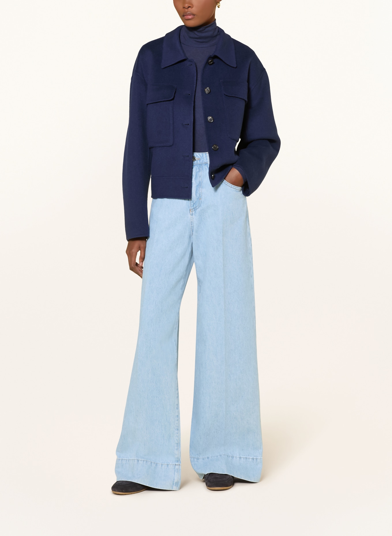 windsor. Wide leg jeans: 466 Open Blue 466