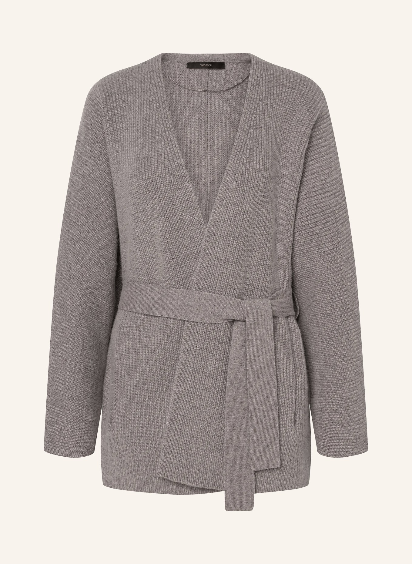 windsor. Knit wrap with cashmere: TAUPE