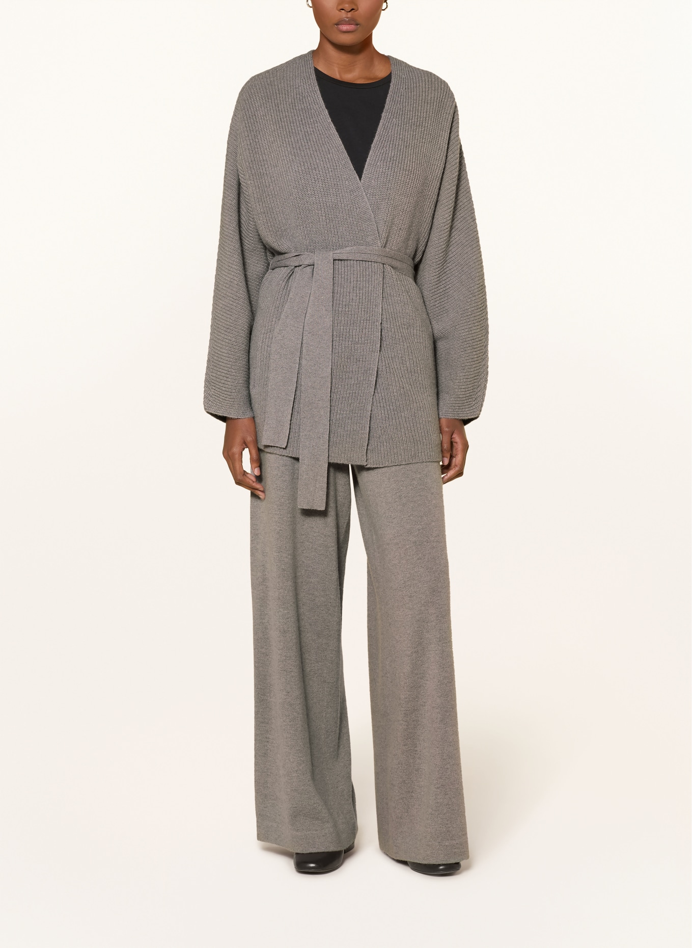 windsor. Knit wrap with cashmere: TAUPE