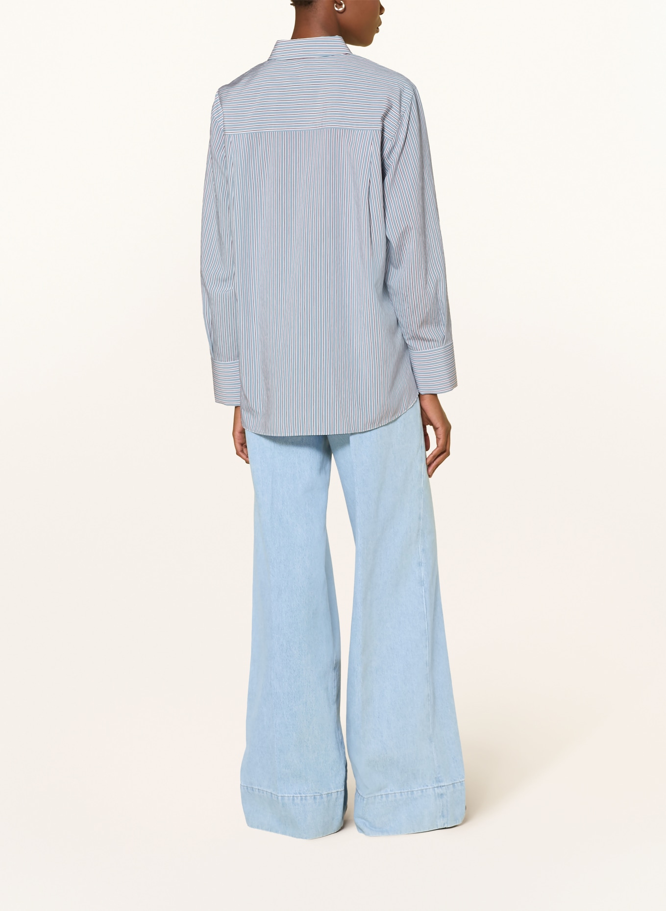 windsor. Shirt blouse: LIGHT BLUE / WHITE / BLACK