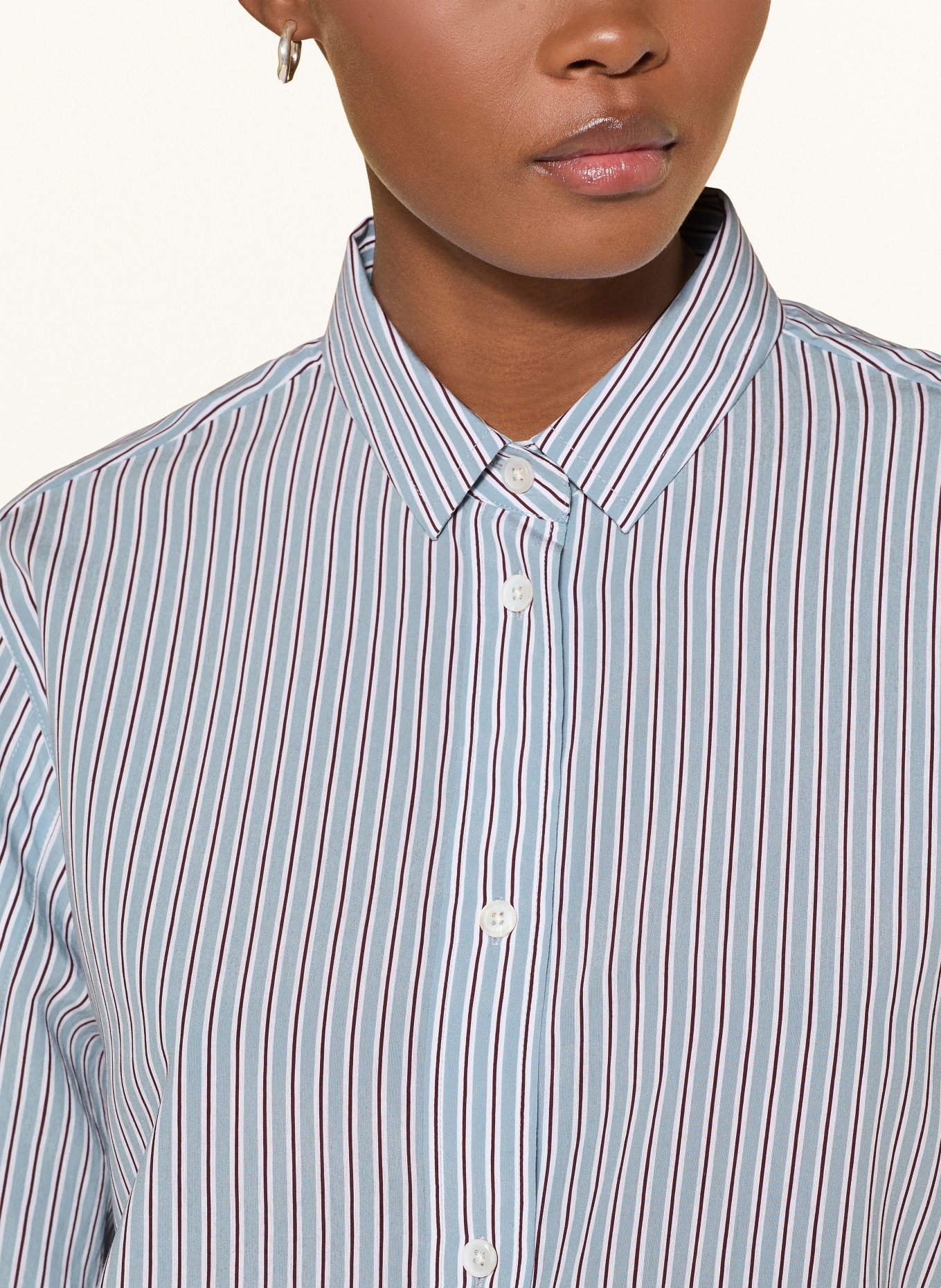 windsor. Shirt blouse: LIGHT BLUE / WHITE / BLACK