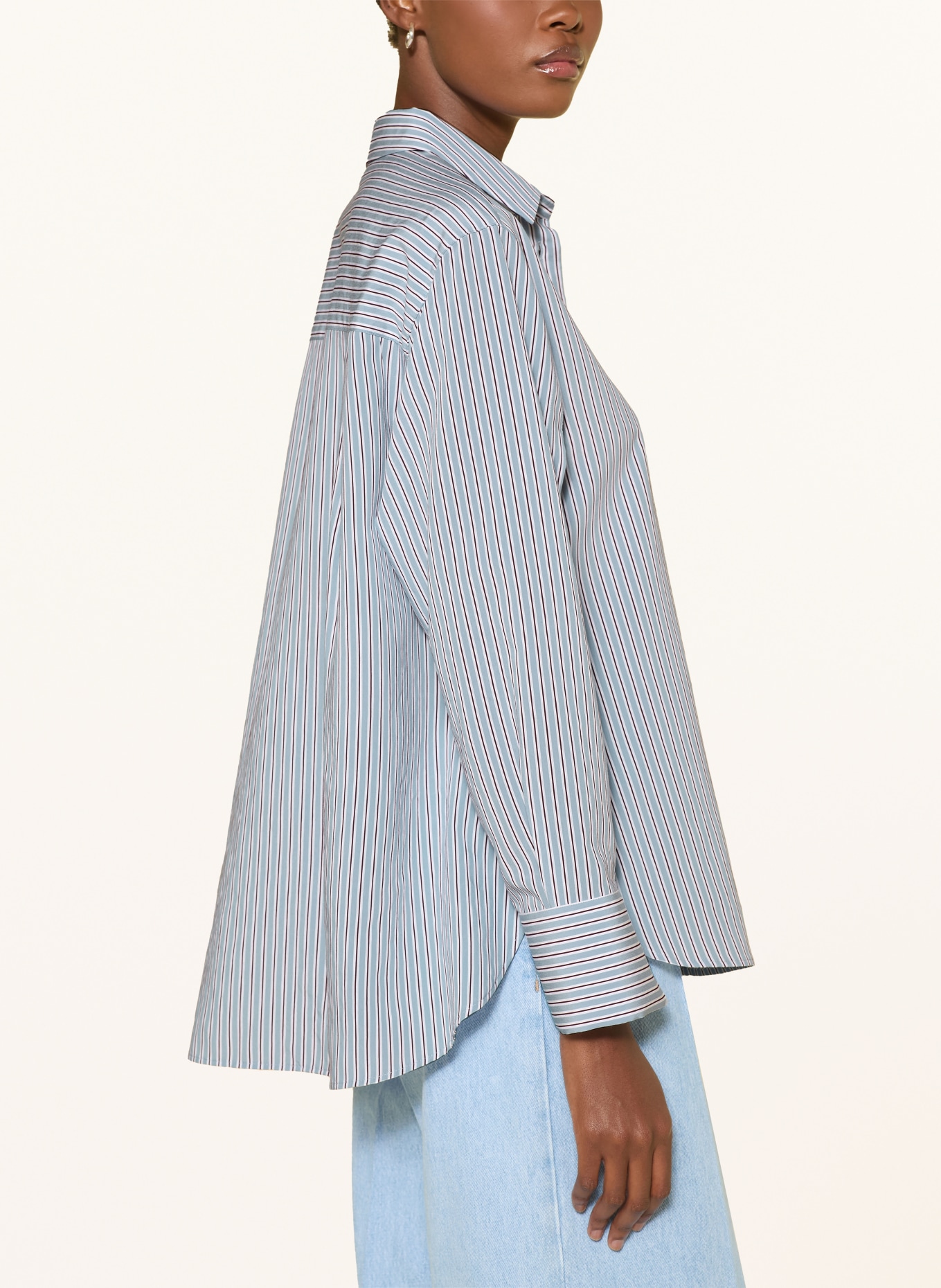 windsor. Shirt blouse: LIGHT BLUE / WHITE / BLACK