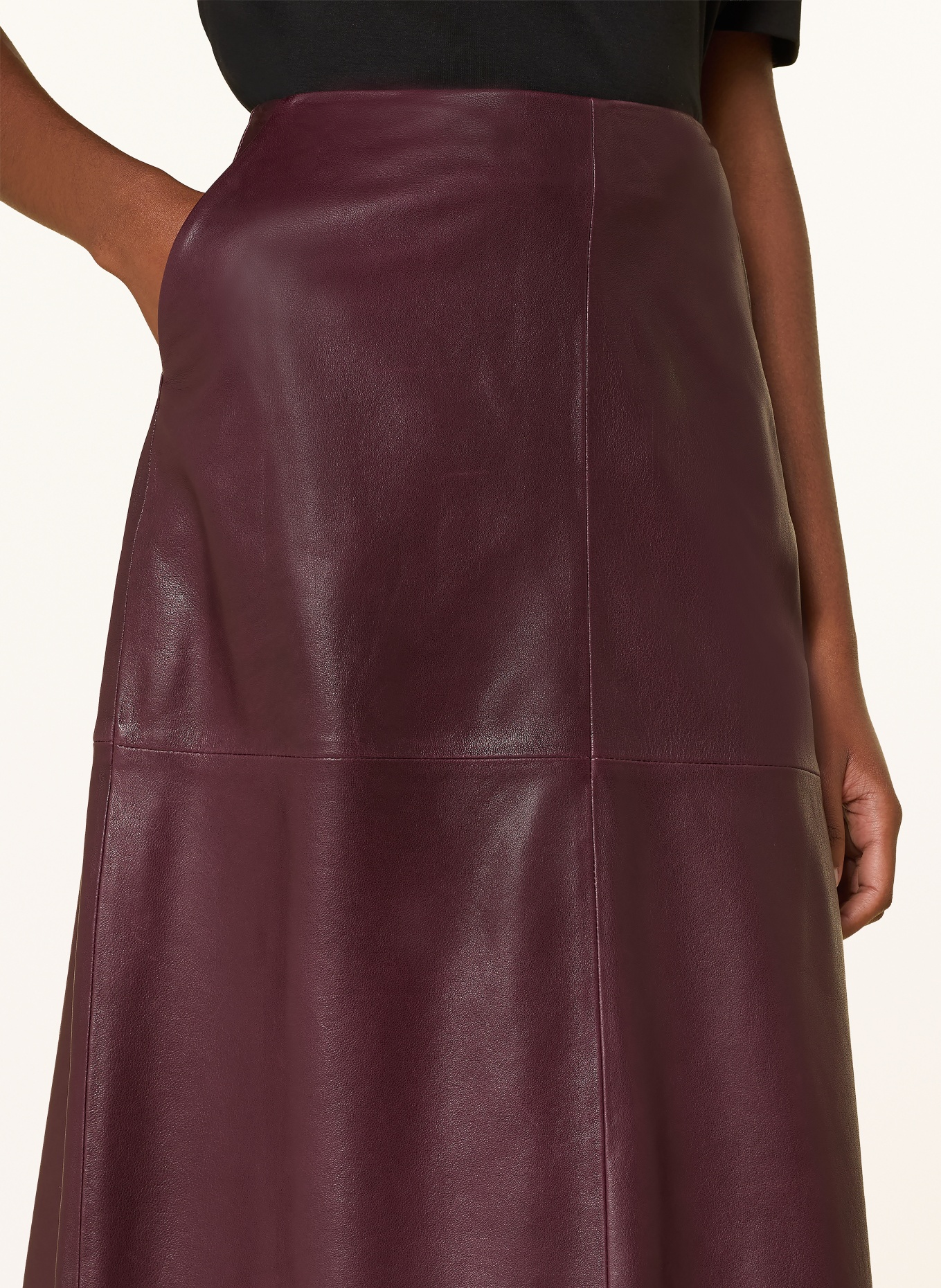 windsor. Jupe en cuir: LILAS FONCÉ